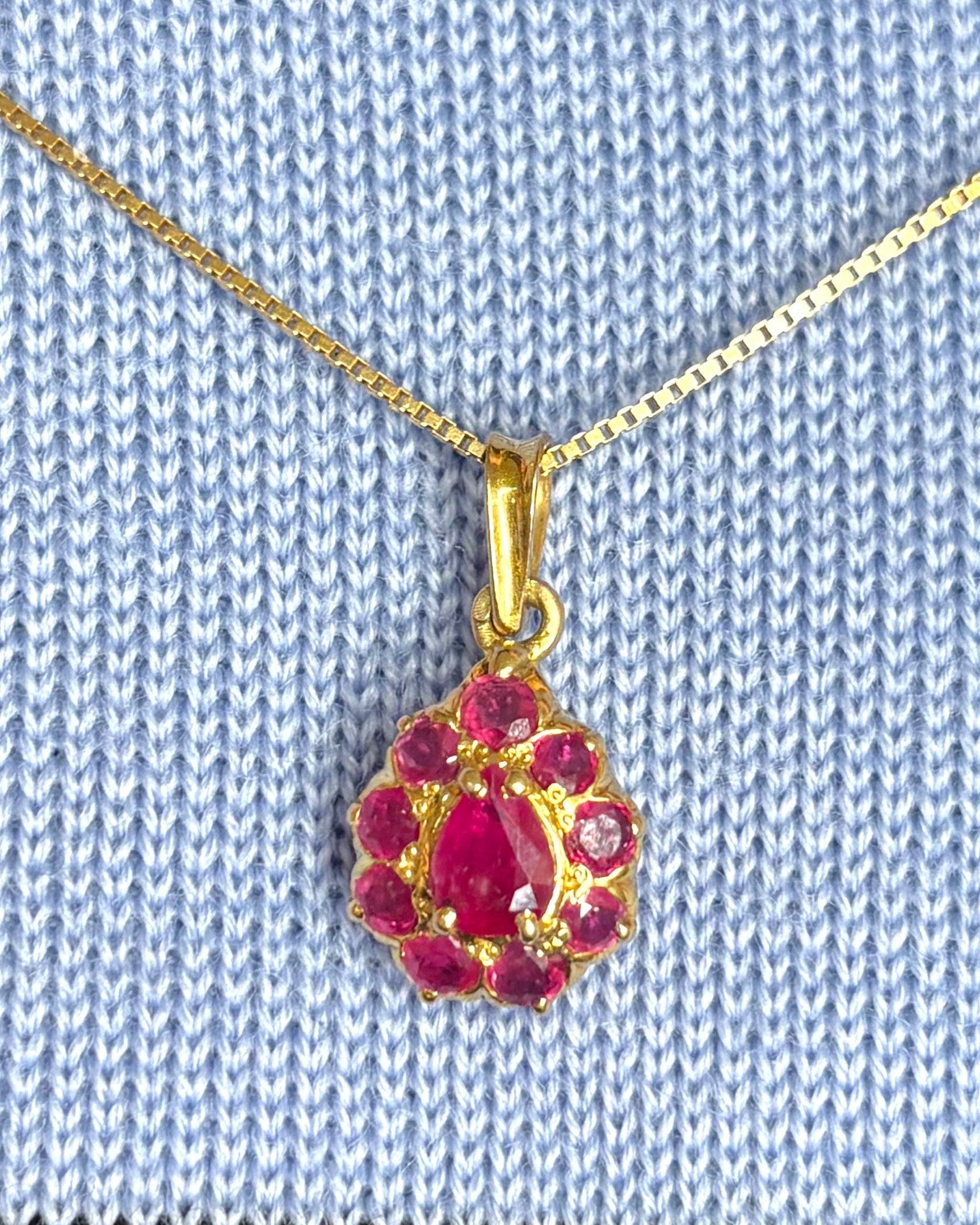 Pendentif Poire Rubis 1.65 carat "Noé" - Elliade Paris
