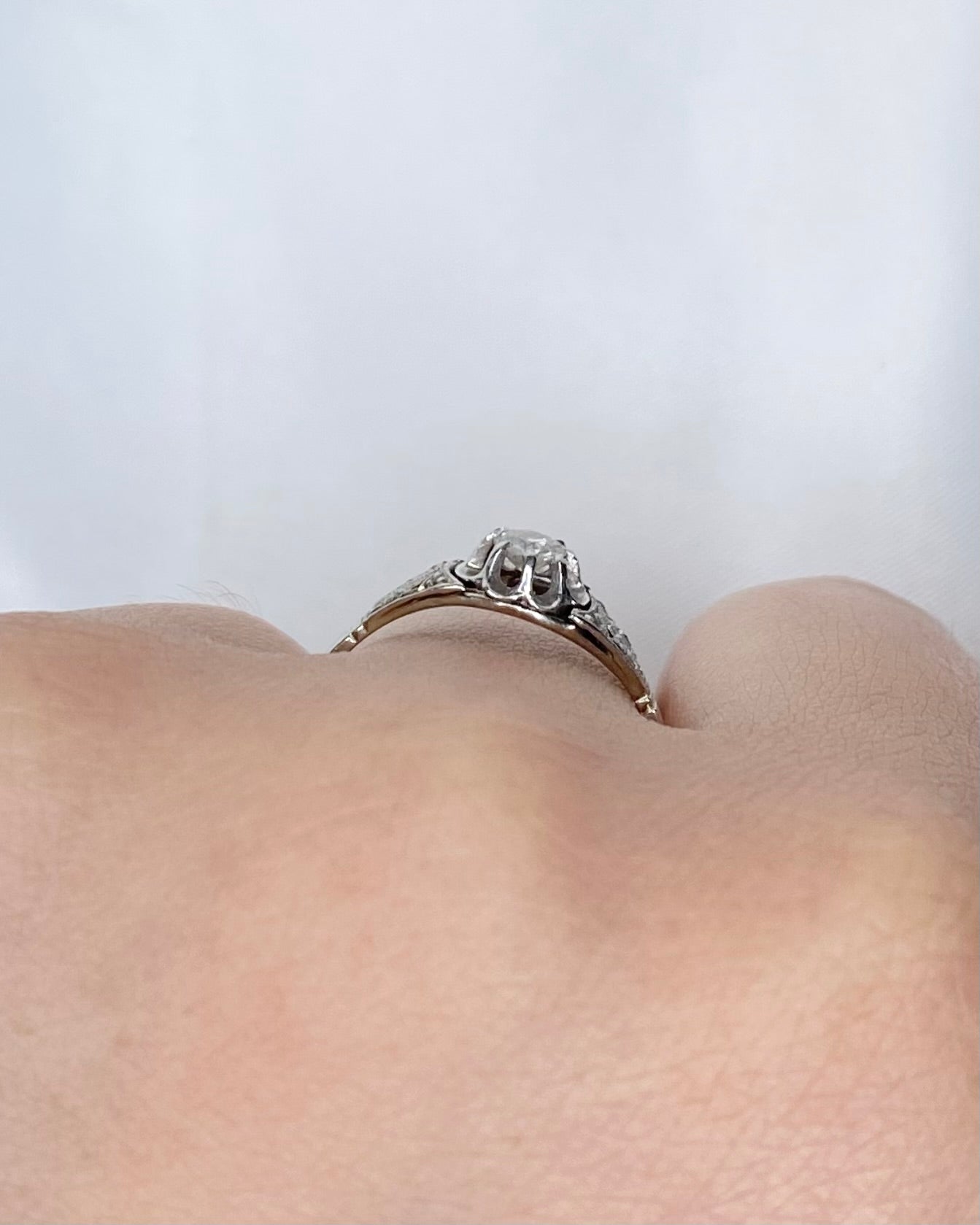 Bague Art-Déco Diamants 0.21 carat "Guillia"