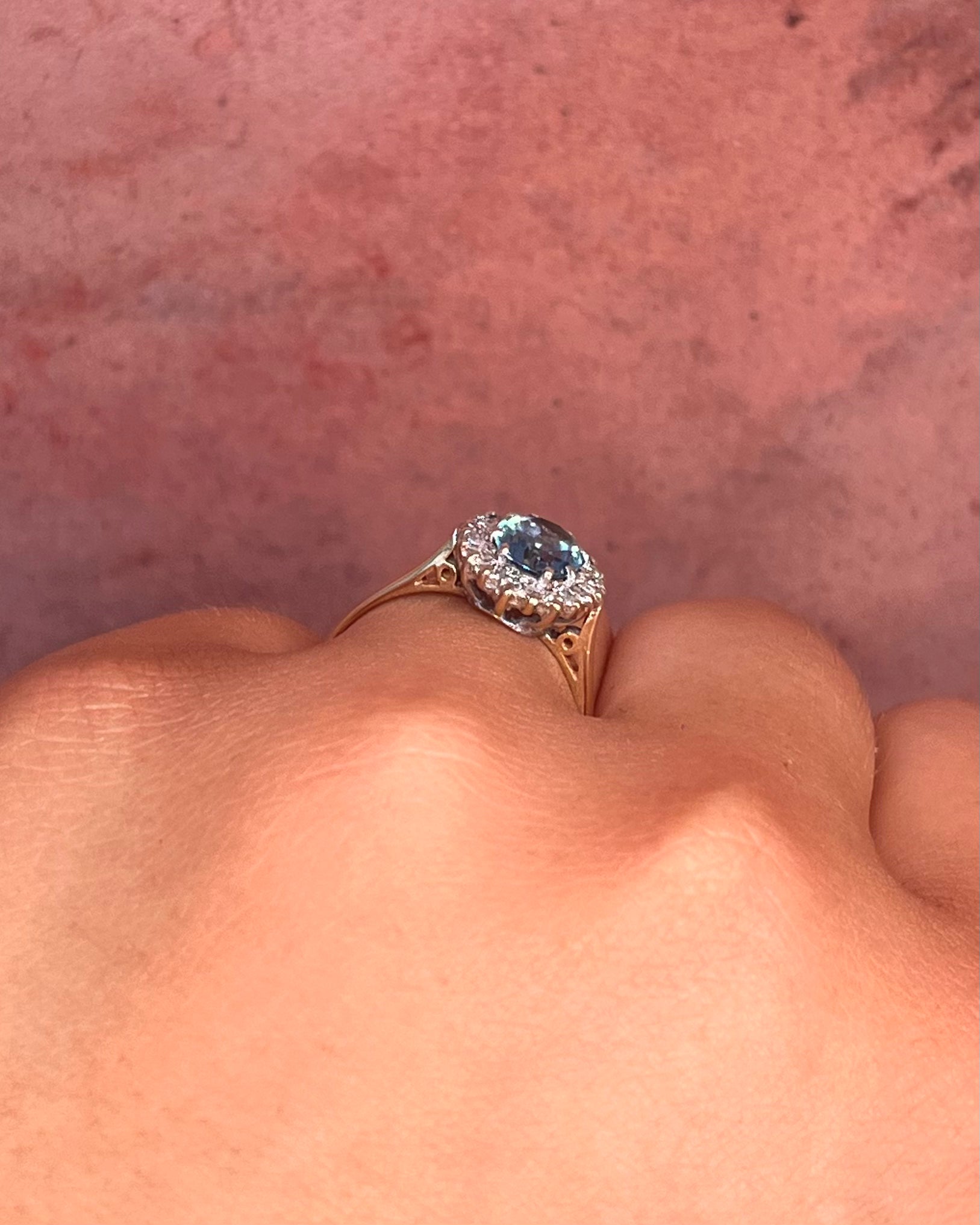 Bague Marguerite Topaze 1.15 carat & Diamants 0.20 carat "Lucie"