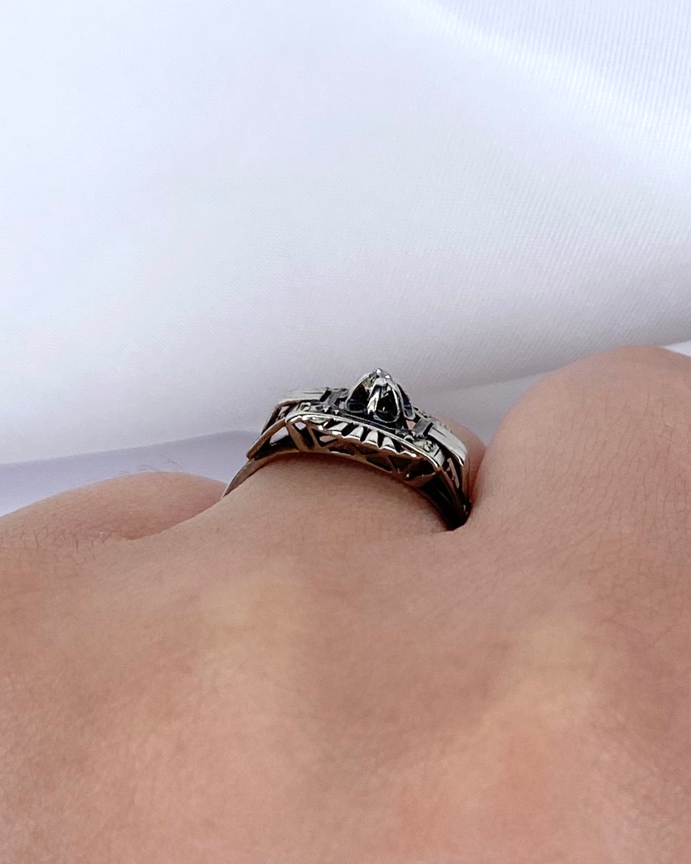Bague Art-Déco Diamant "Melissa" - Elliade Paris