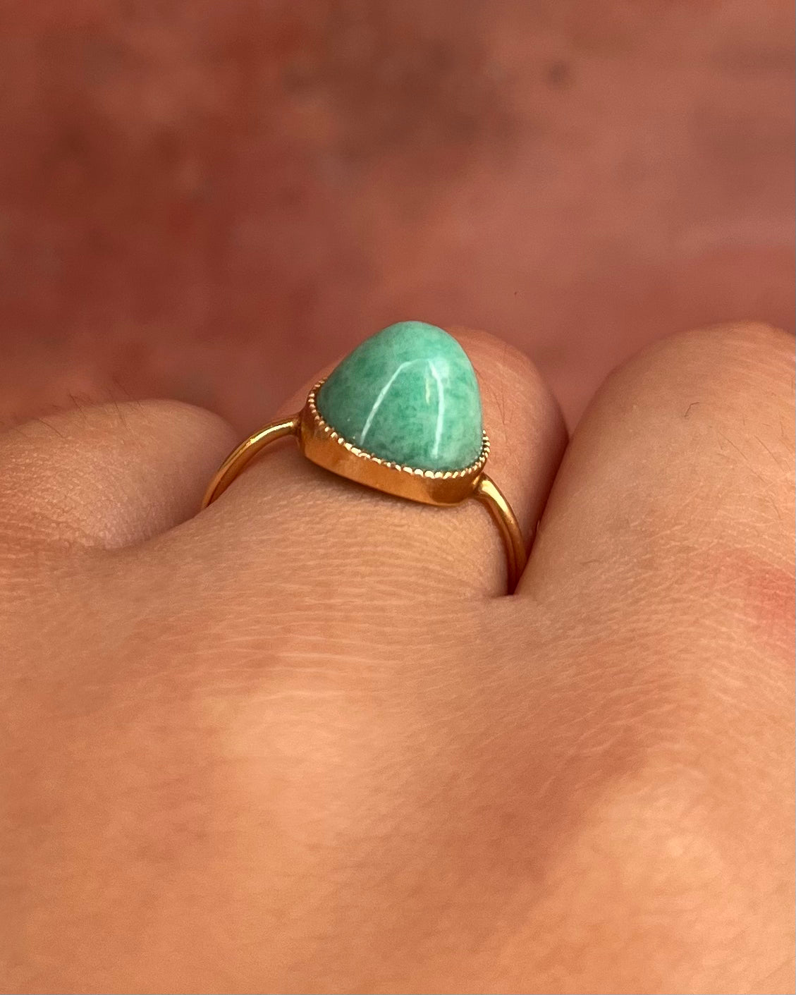 Solitaire Turquoise Ring 5.40 carats "Servane"