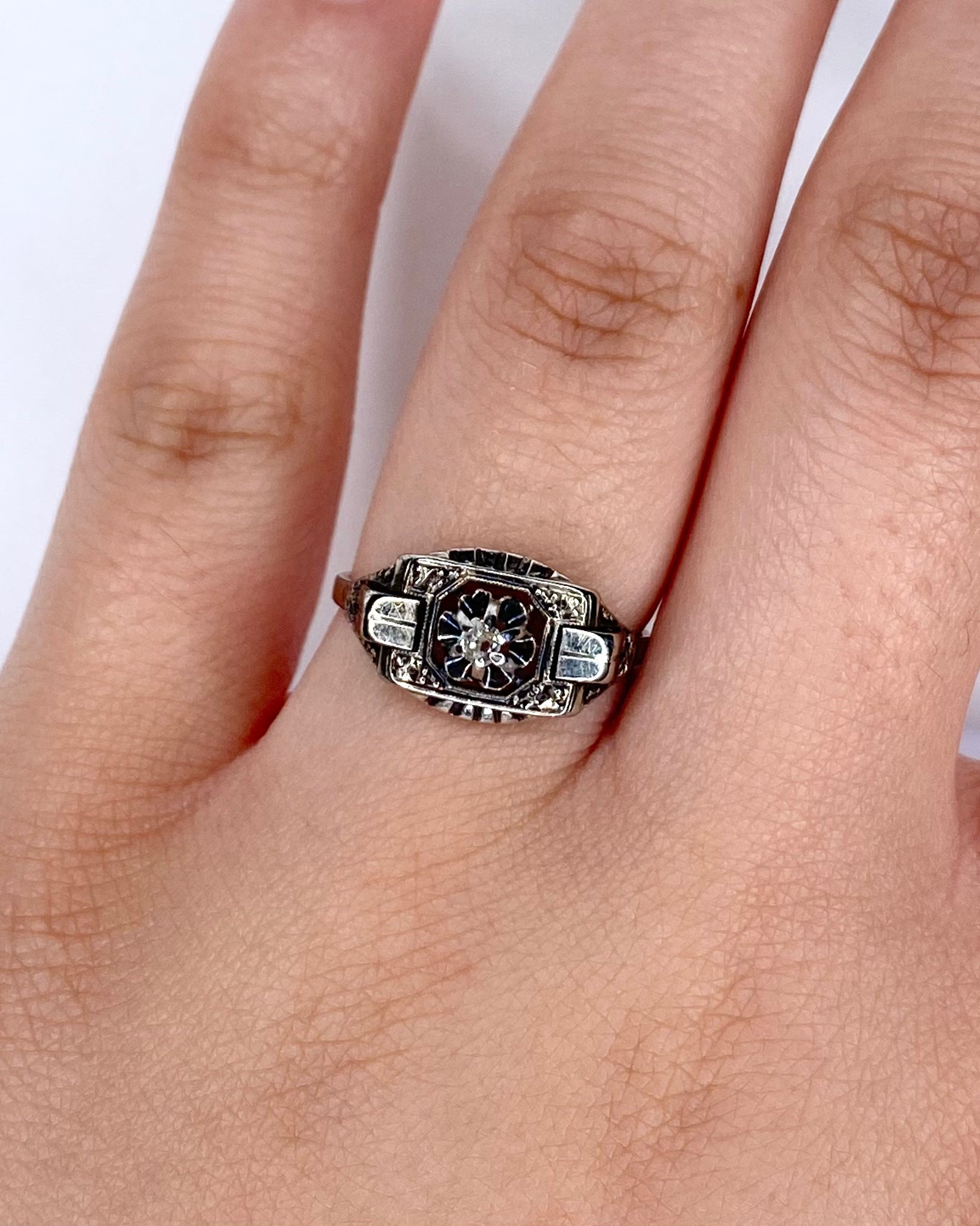 Bague Art-Déco Diamant "Melissa" - Elliade Paris