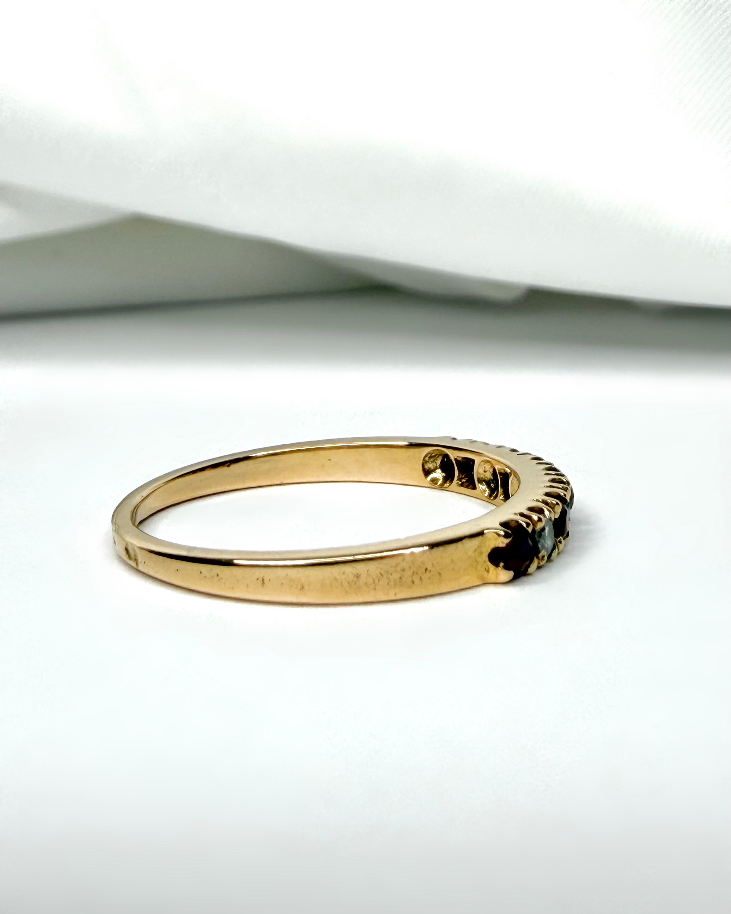 Demi Alliance Rubis & Diamants "Tiphaine" - Elliade Paris