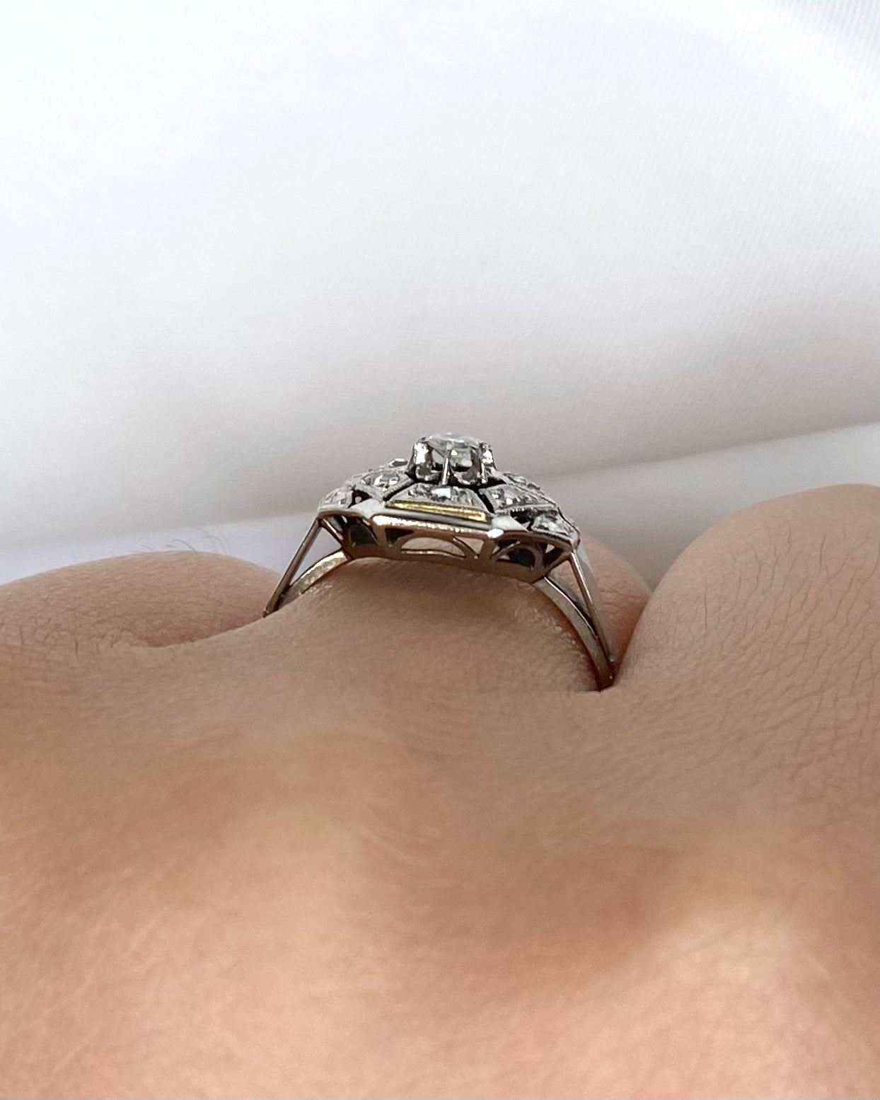 Bague Art-Déco 7 Diamants "Valeria" - Elliade Paris