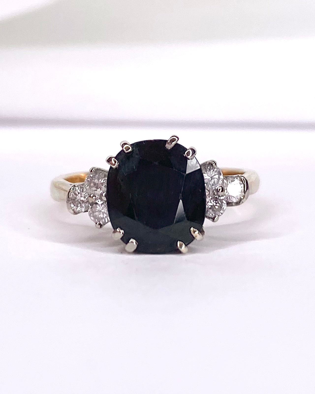 Bague trilogie saphir et diamants "Malory" - Lyon - Elliade Paris