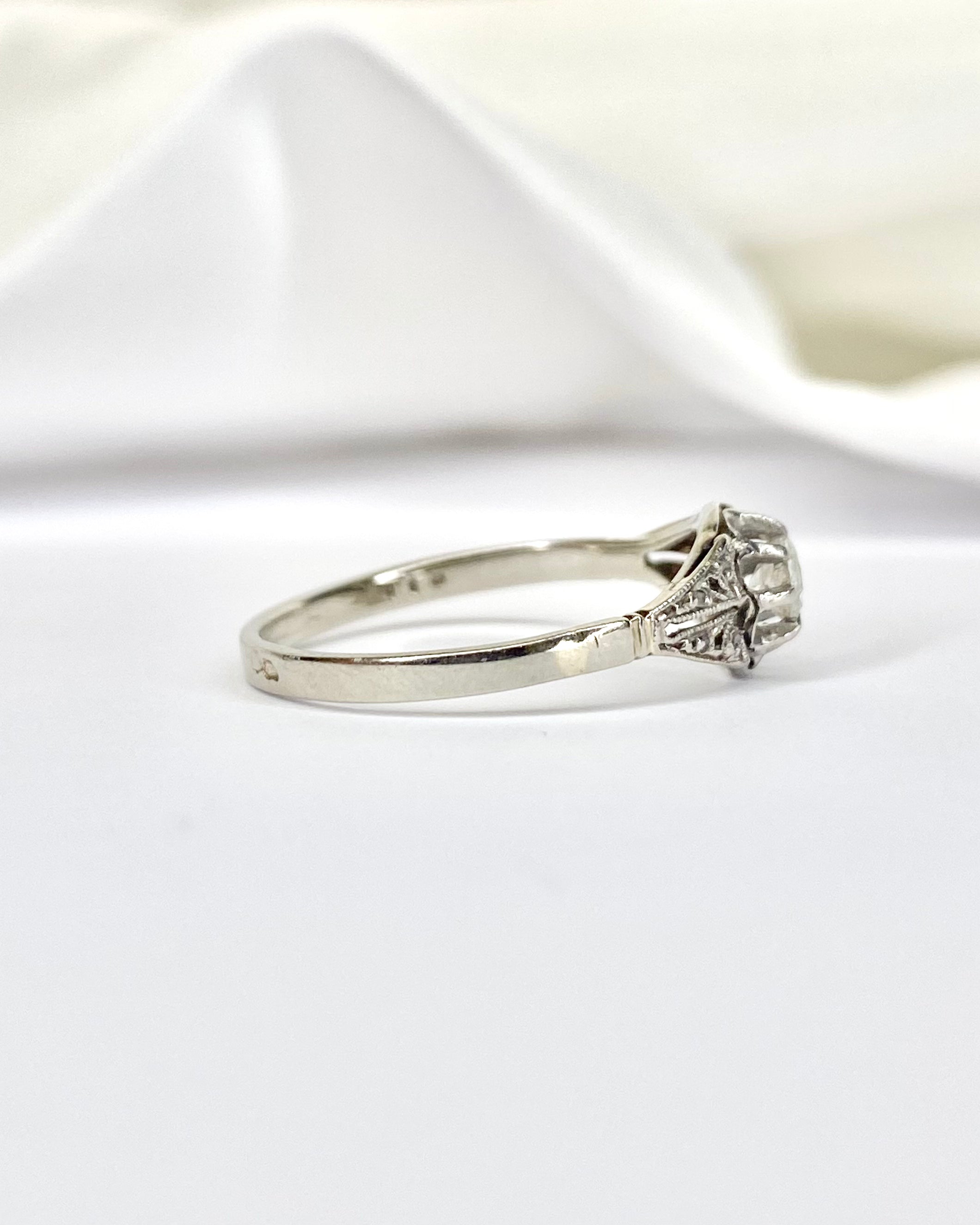 Bague Art-Déco Diamants 0.21 carat "Guillia" - Elliade Paris