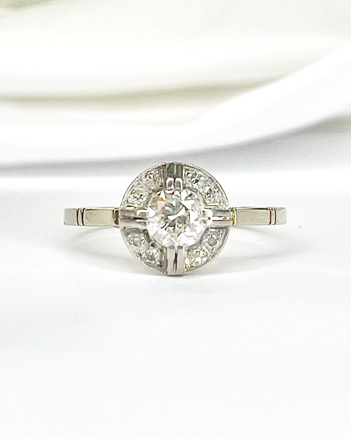 Art Deco Diamond Ring 0.71 Carat "Emilie"