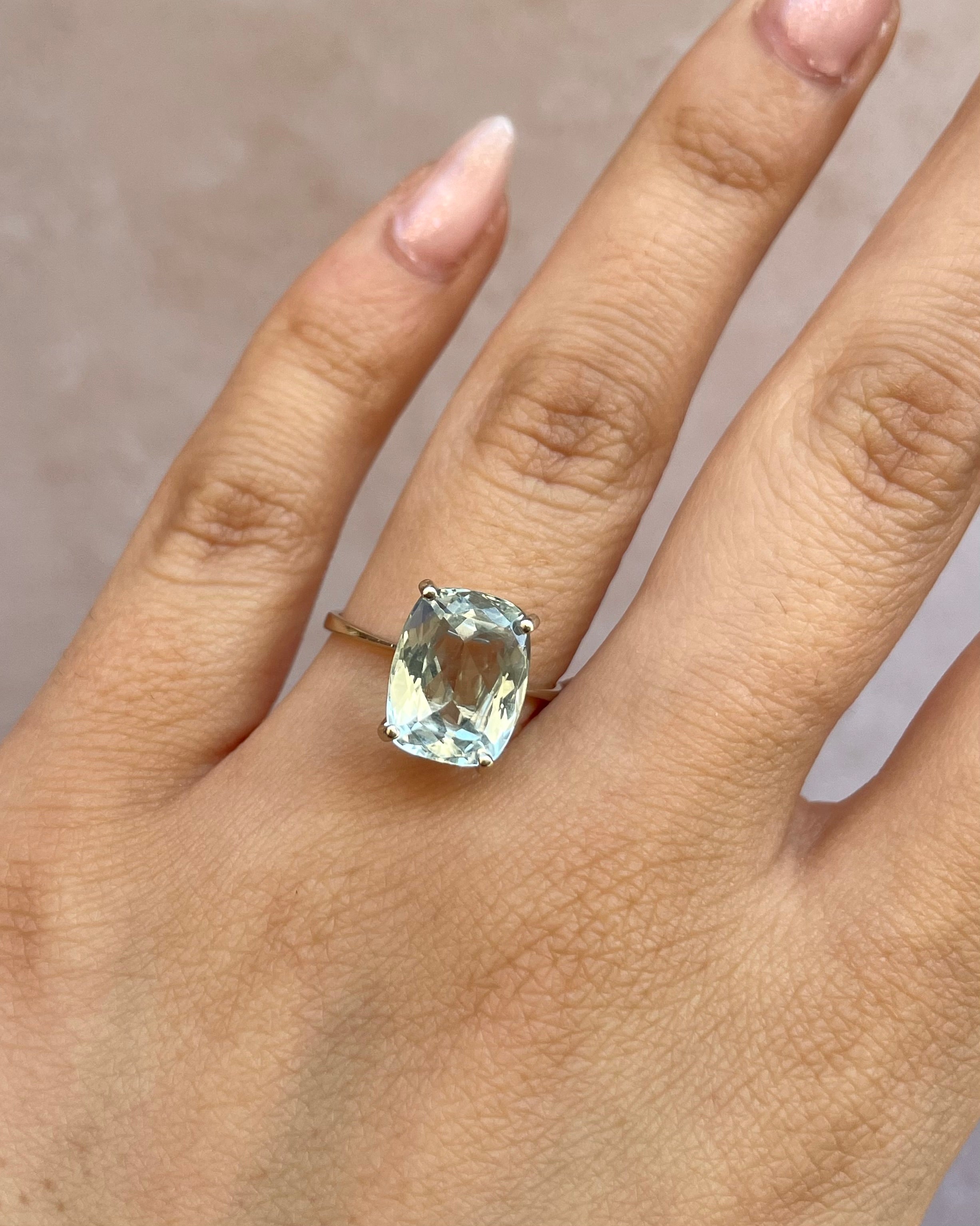 Bague Cocktail Aigue-Marine 3.65 carats "Stephanie"