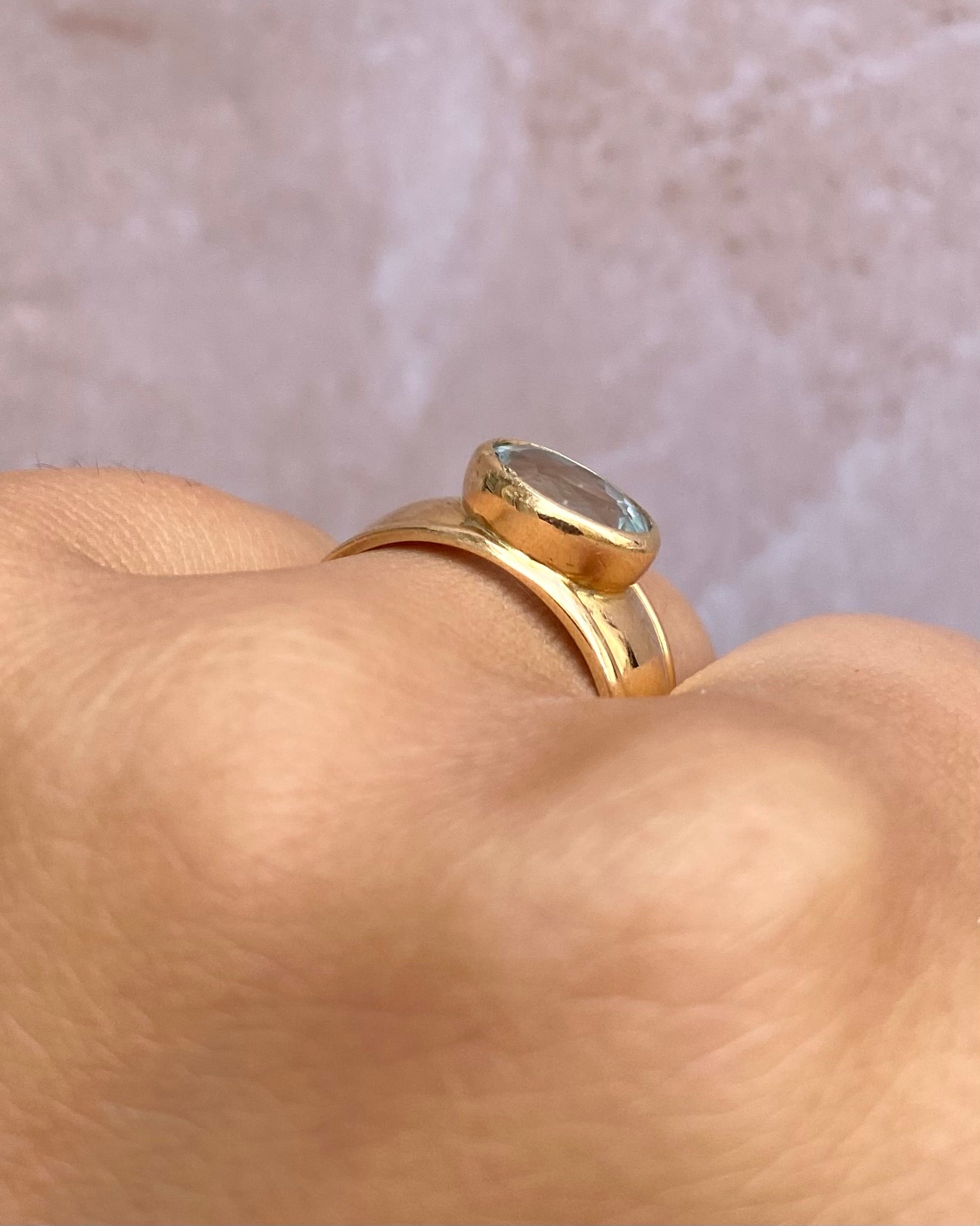 Bague Jonc Aigue-Marine 1.75 carat "Amélia"