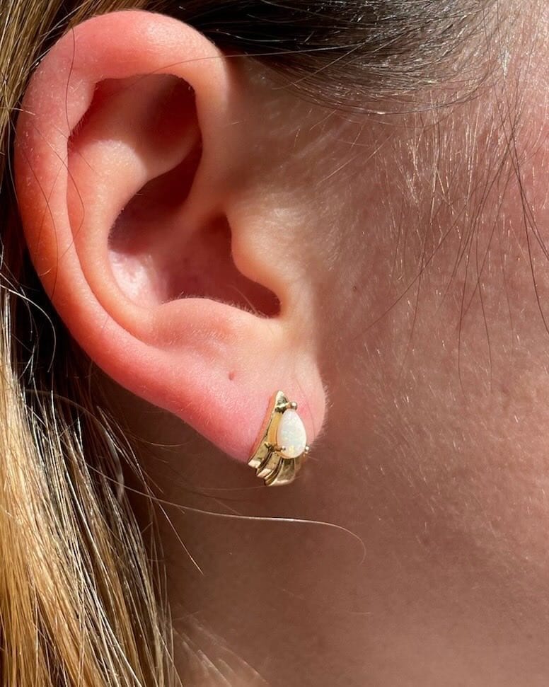 Pendientes de ópalo estilo art déco "Hitomi"