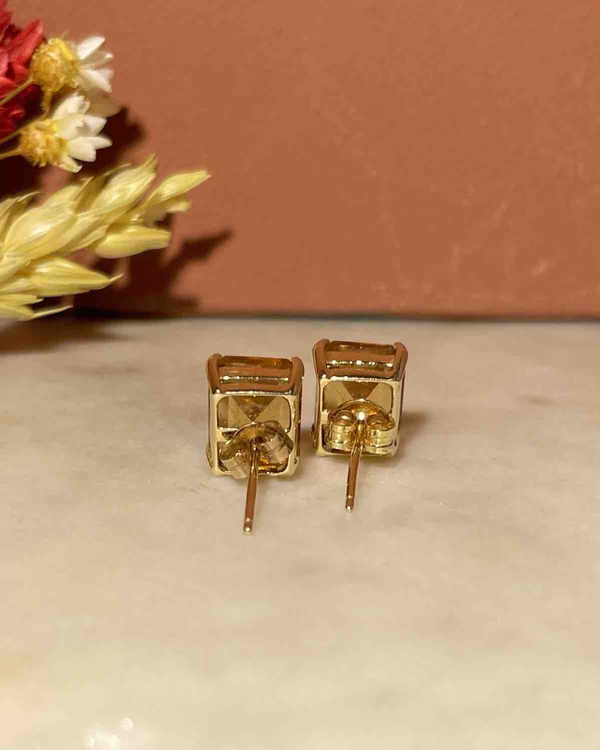 Pendientes de citrino "Lecassia" de 5 quilates