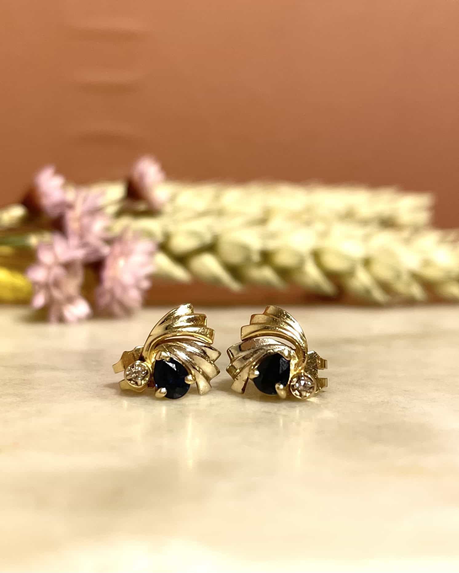 Pendientes de zafiro y diamantes "Lianna"