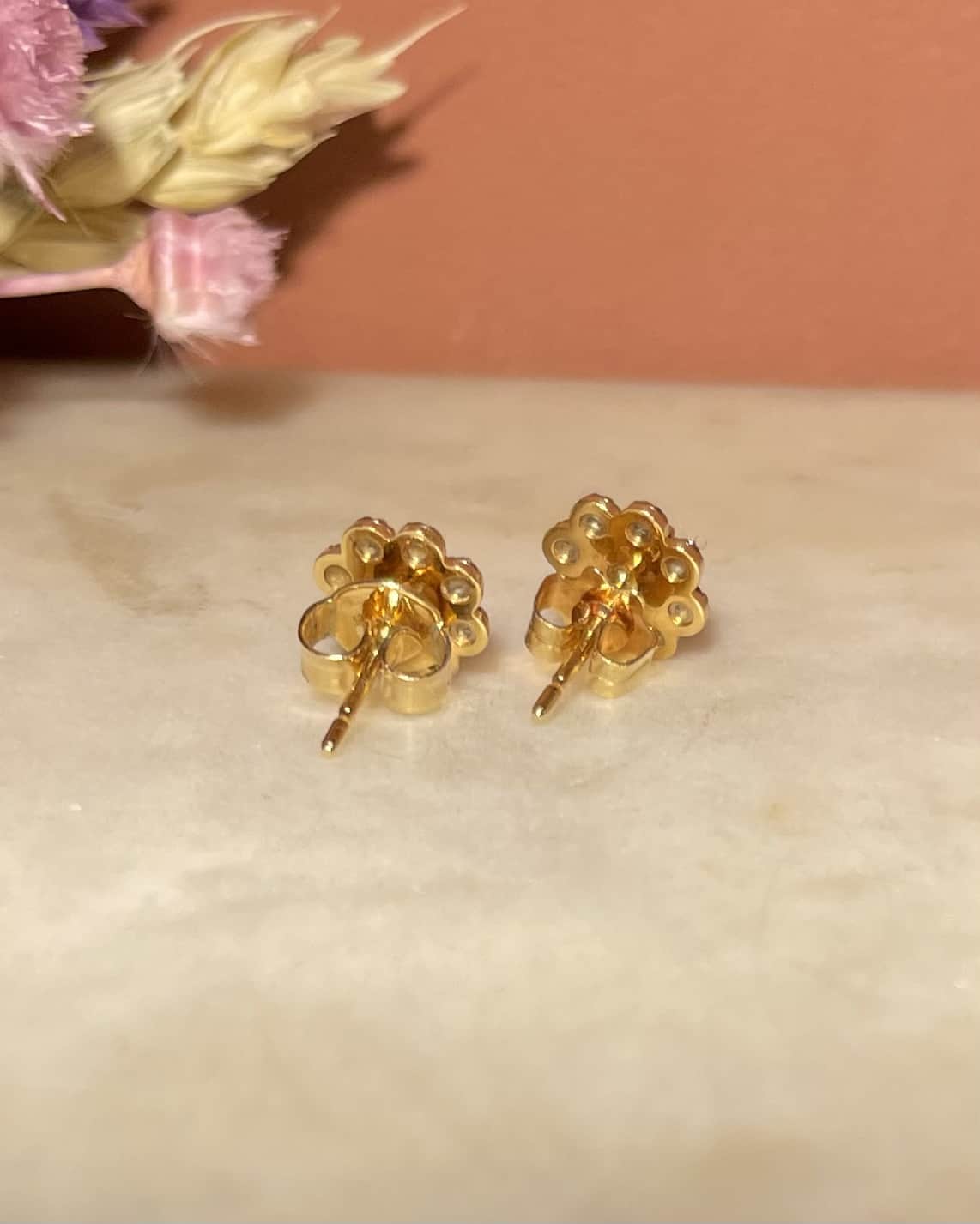 "Viridis" Emerald & Diamond Daisy Earrings