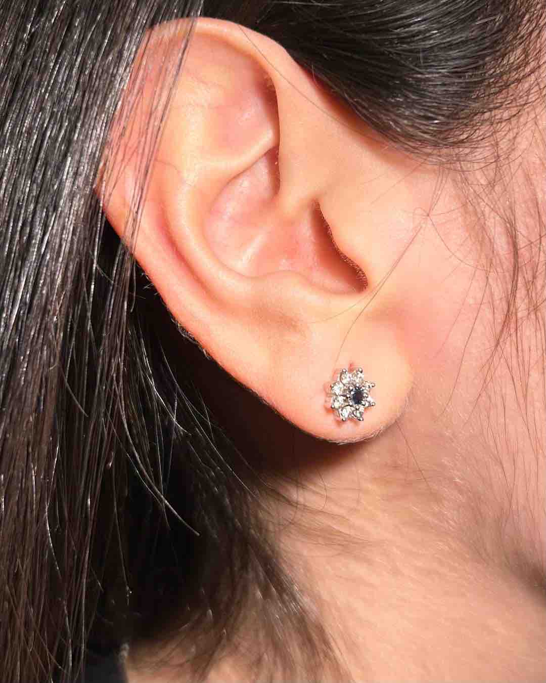 "Inna" Daisy Sapphire & Diamond Earrings