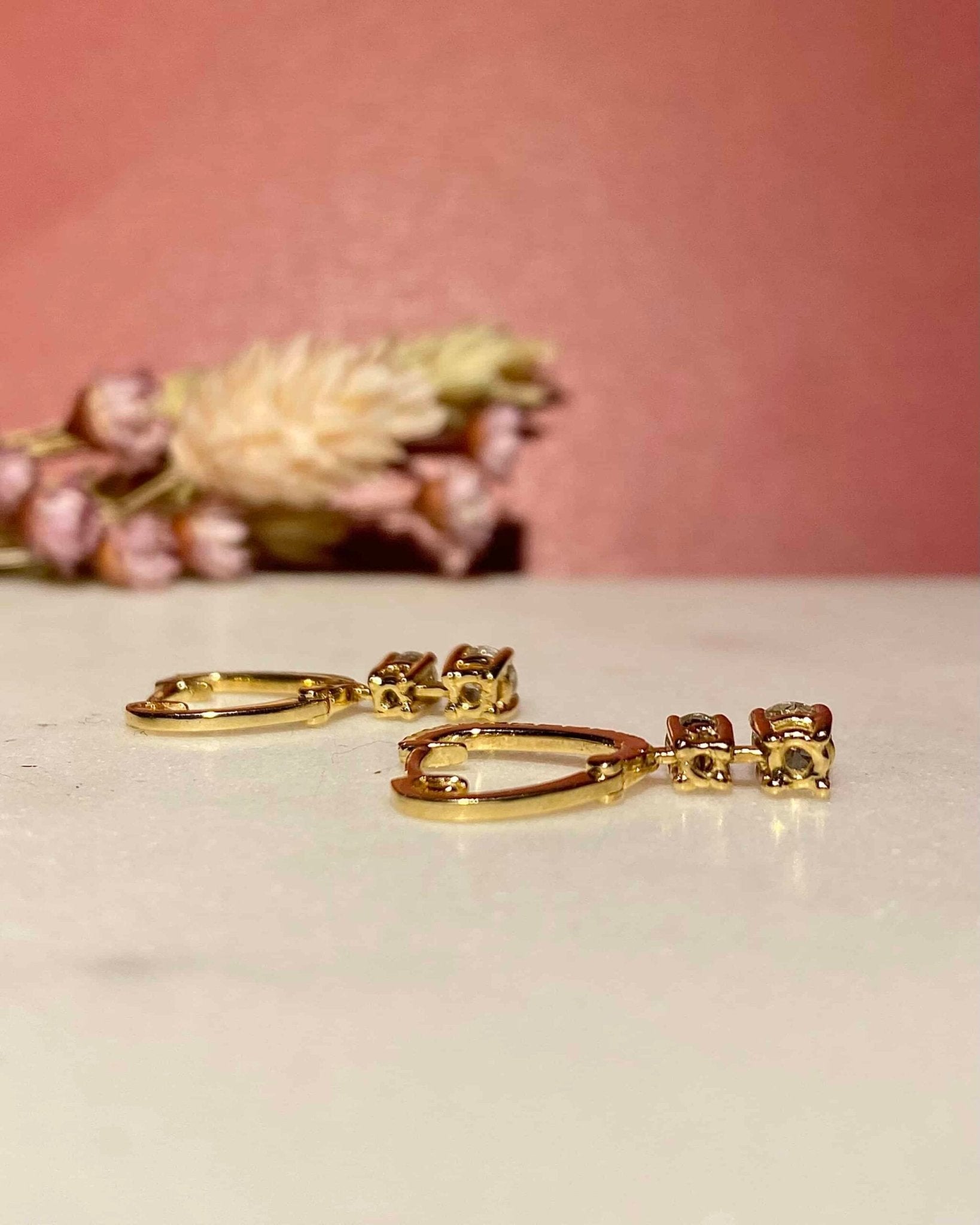 Boucles Pendantes Diamants 0.61 carat "Delila" - Elliade Paris