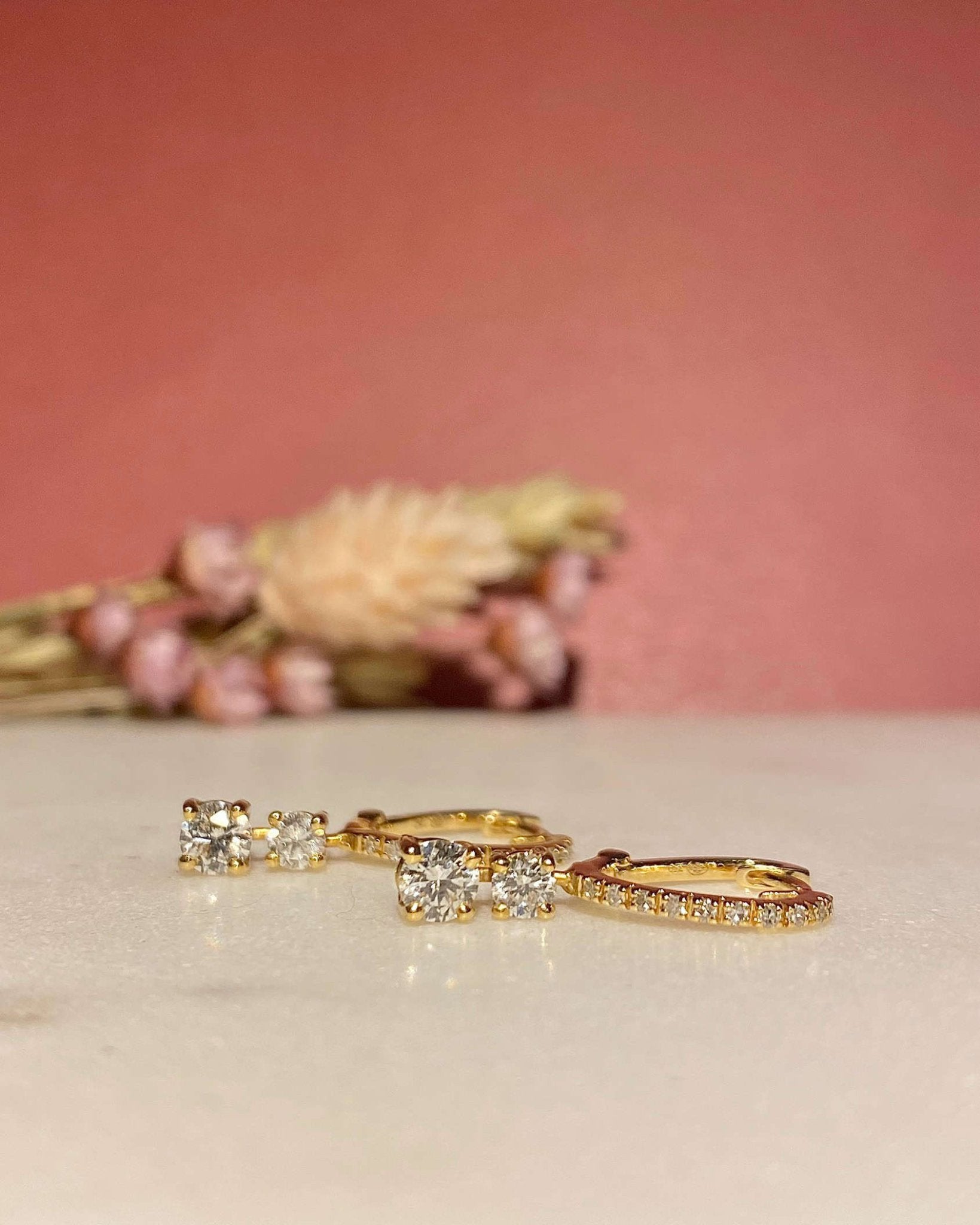 Boucles Pendantes Diamants 0.61 carat "Delila" - Elliade Paris