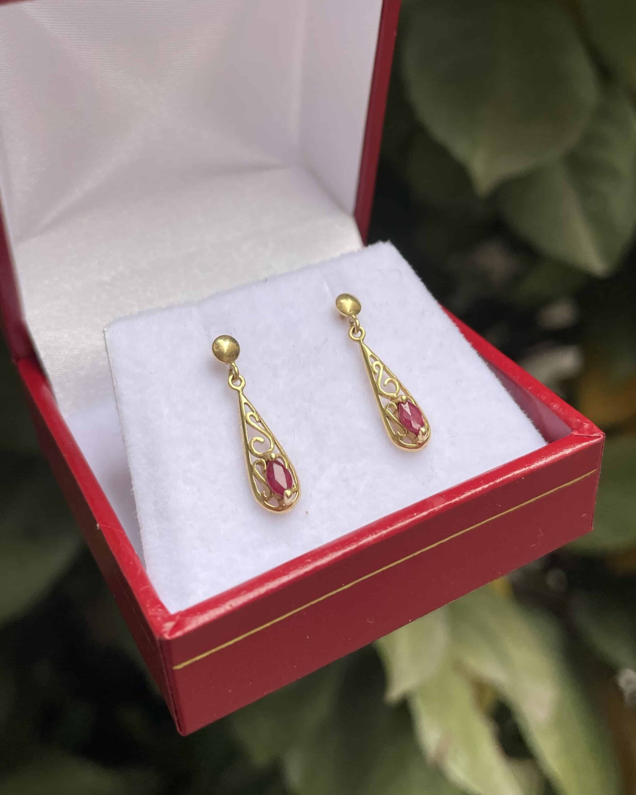 Vintage 0.28 carat "Reece" Ruby Earrings