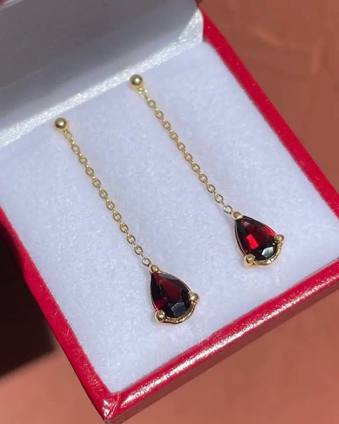 Boucles Pendantes Grenats 1.60 carat "Blair" - Elliade Paris