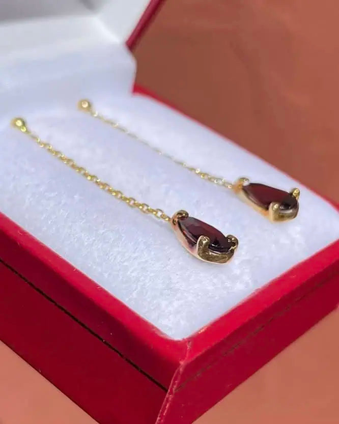 Boucles Pendantes Grenats 1.60 carat "Blair"