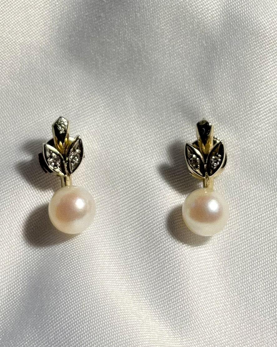 Boucles perles vintage "Joeline" - Elliade Paris