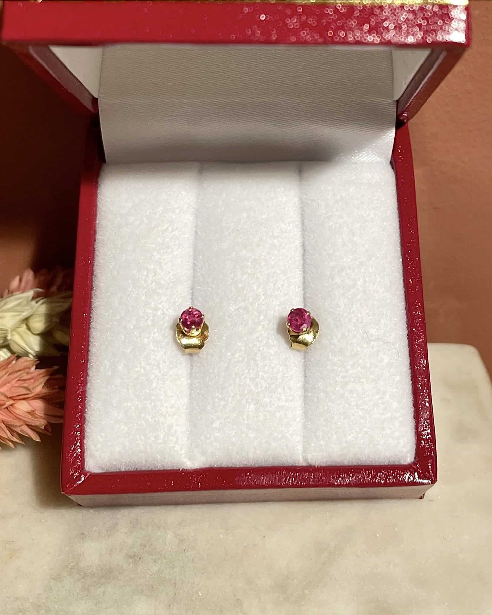 Pendientes de rubí "Rayna"