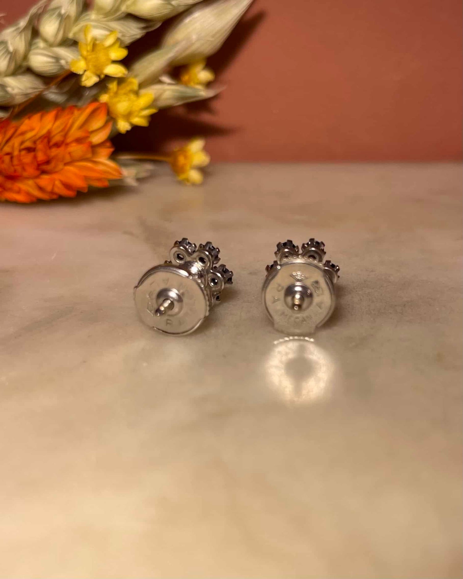 "Jemima" Daisy Sapphire & Diamond Earrings