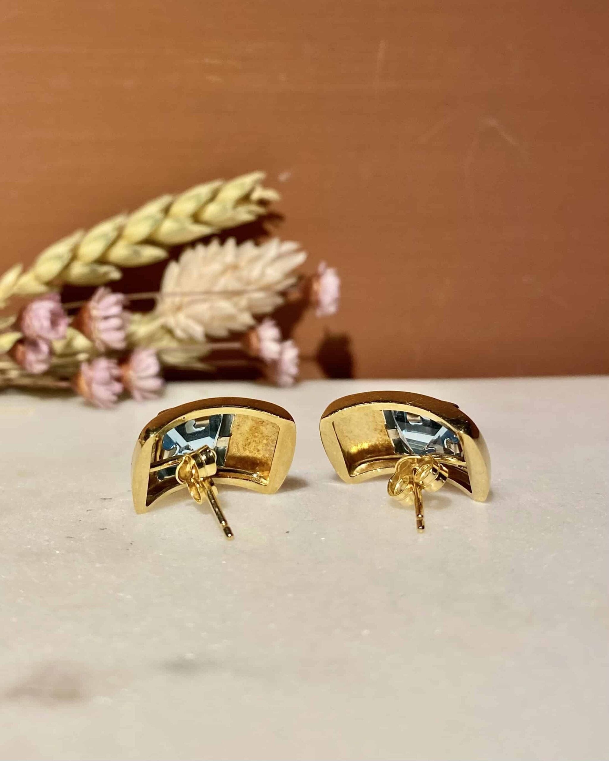 Demi Créoles Vintage Topazes 4 Carats "Addy" - Elliade Paris