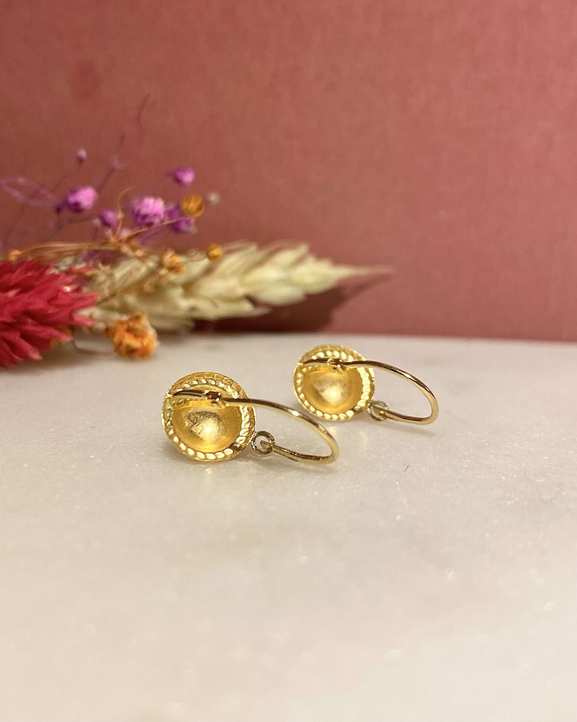 Dormeuses Vintage Or jaune 18 carats "Dimitra"