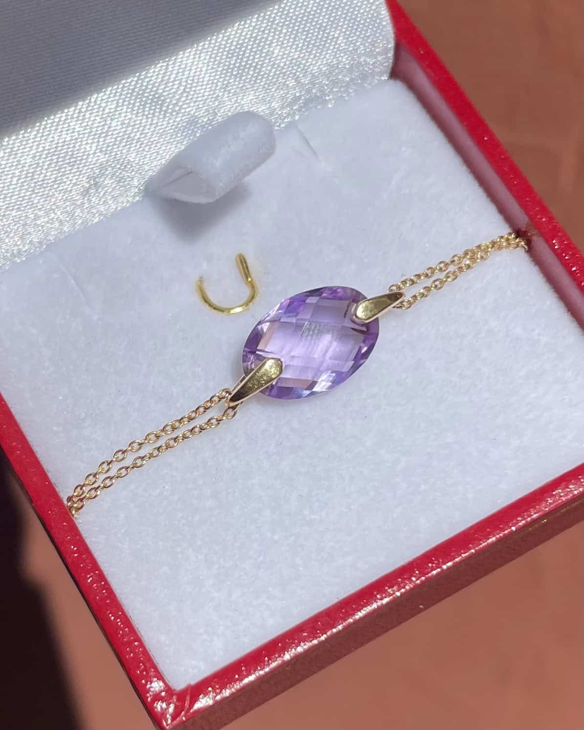 Bracelet Améthyste 2.50 carats vintage "Kélia" - Elliade Paris
