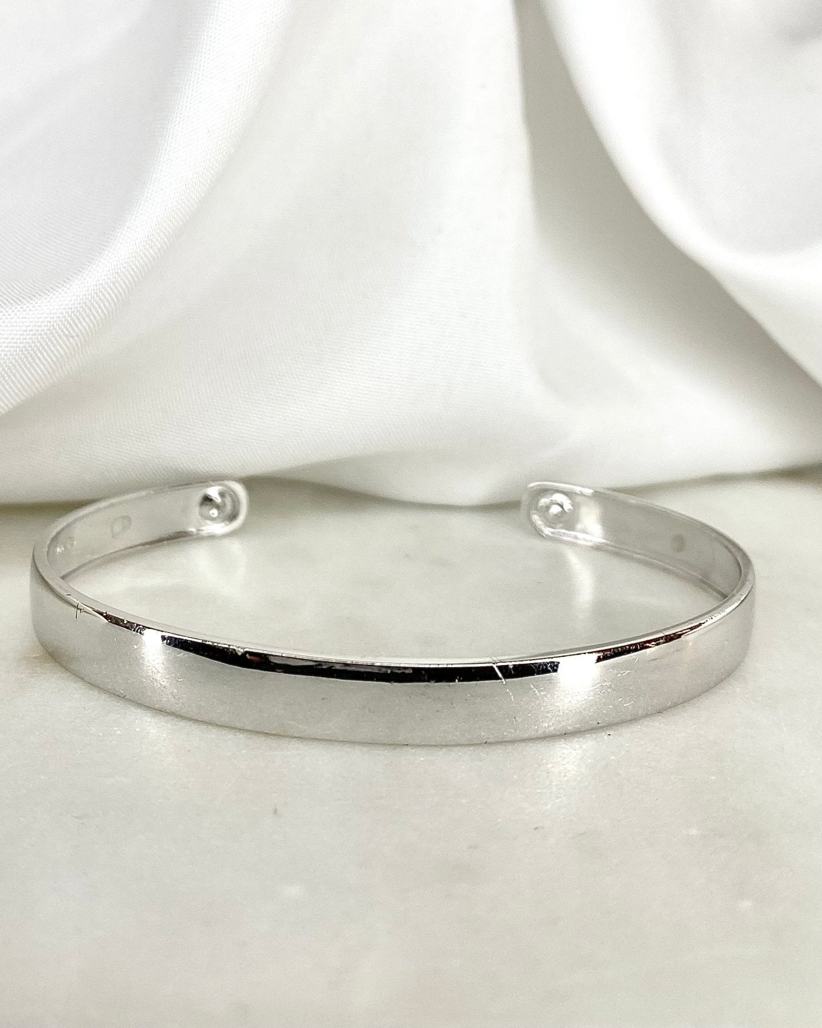 Bracelet Jonc 2 Diamants & or 18 carats 9,3g "Pia" - Elliade Paris