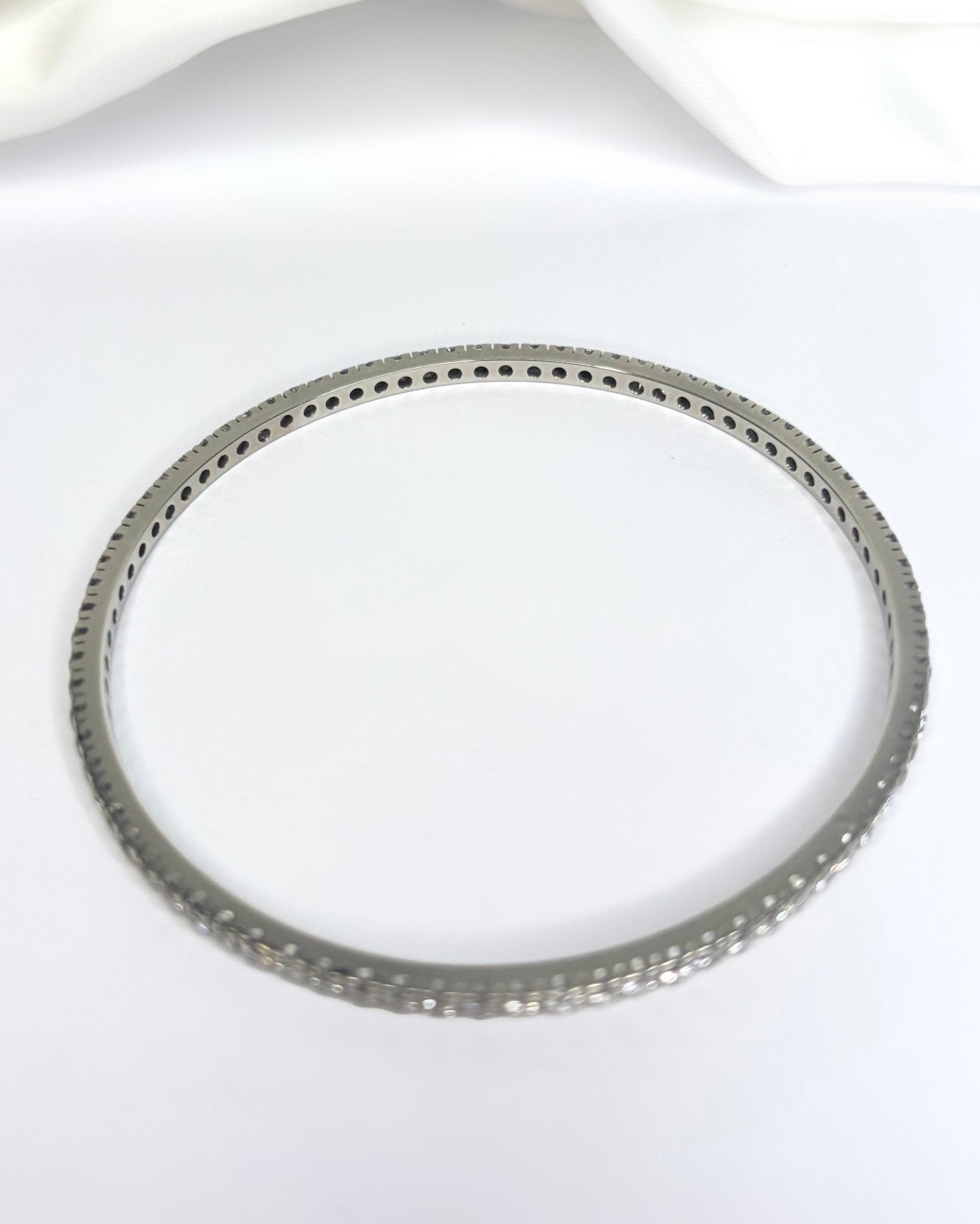 Bracelet Jonc Rivière Diamants 5.60 carats "Tristan" - Elliade Paris
