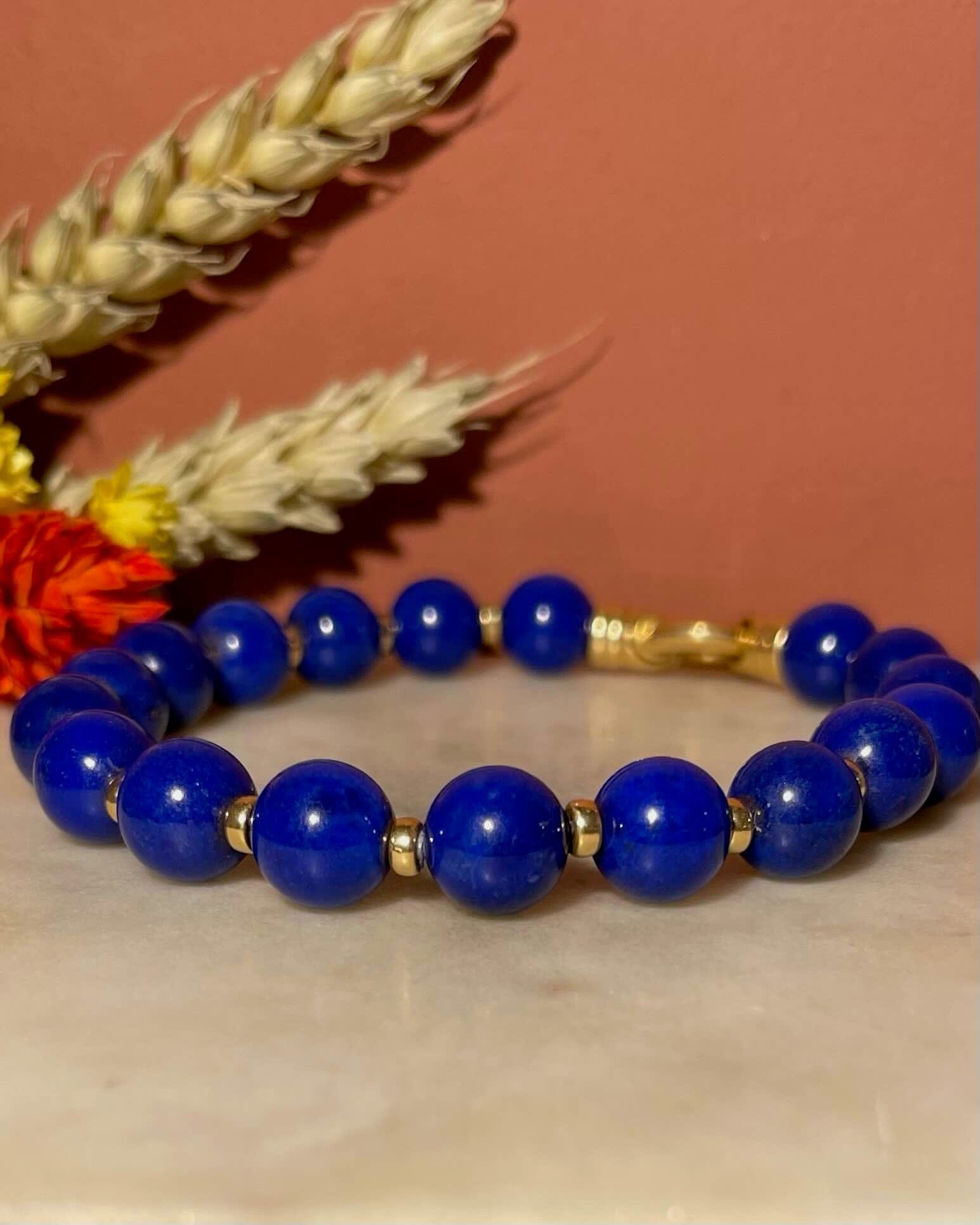 Bracelet perles Lapis - Lazuli "Liba" - Elliade Paris