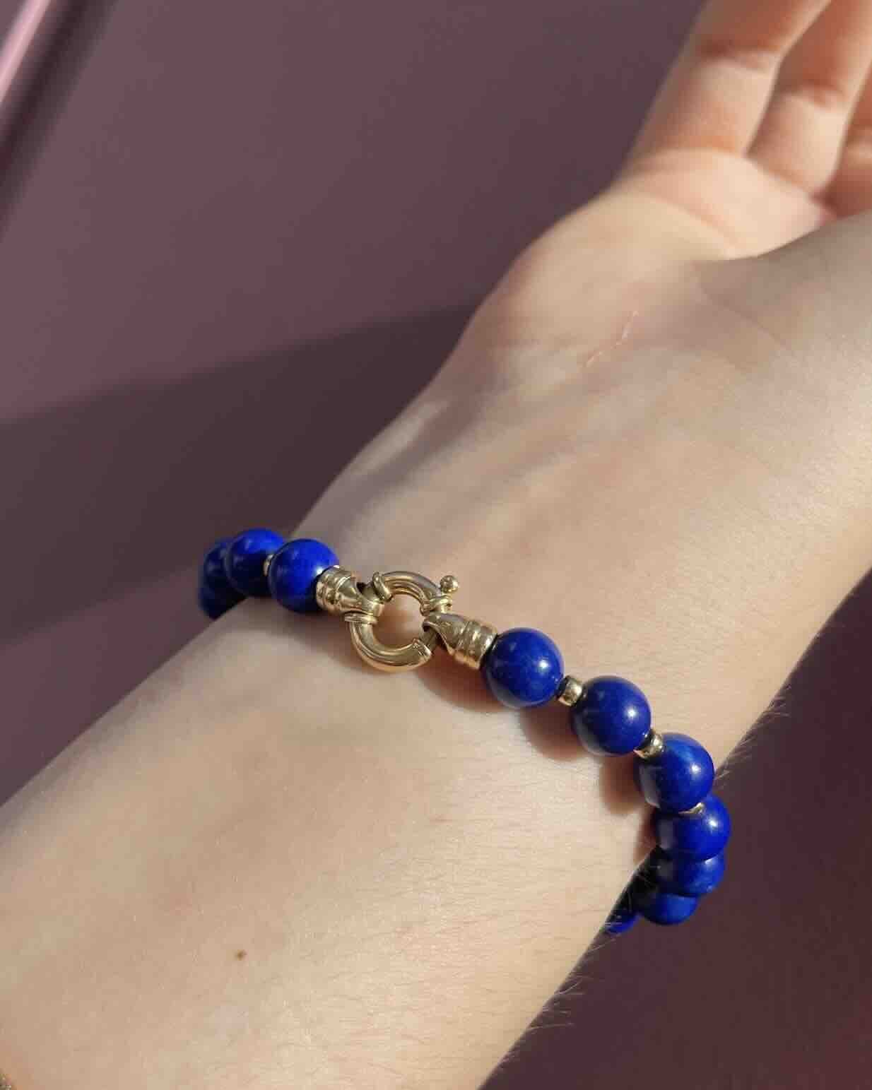 Bracelet perles Lapis - Lazuli "Liba" - Elliade Paris