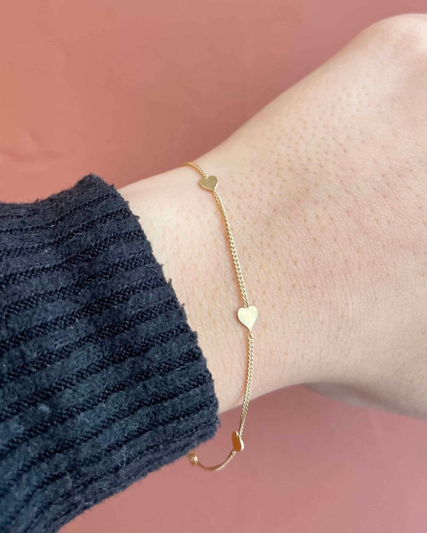 Bracelet vintage Cœurs or 18 carats "Ornella" - Elliade Paris
