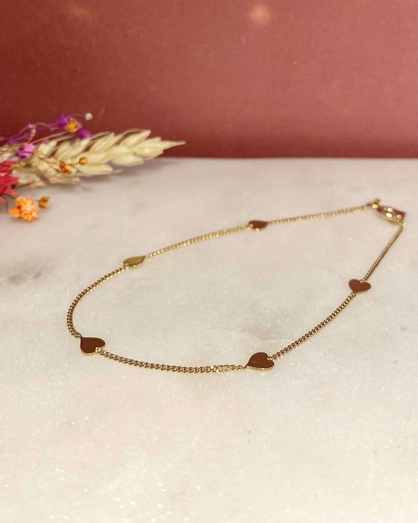 Bracelet vintage Cœurs or 18 carats "Ornella" - Elliade Paris