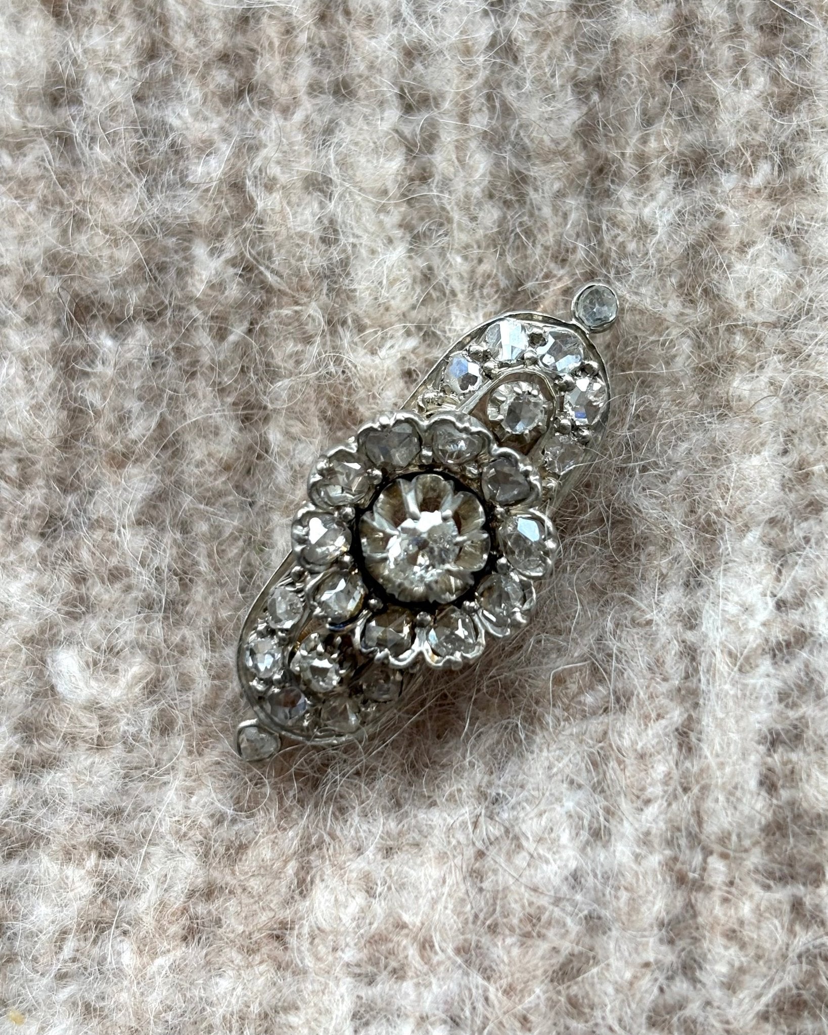 Broche XIXe Siècle 25 Diamants "Anabelle" - Elliade Paris