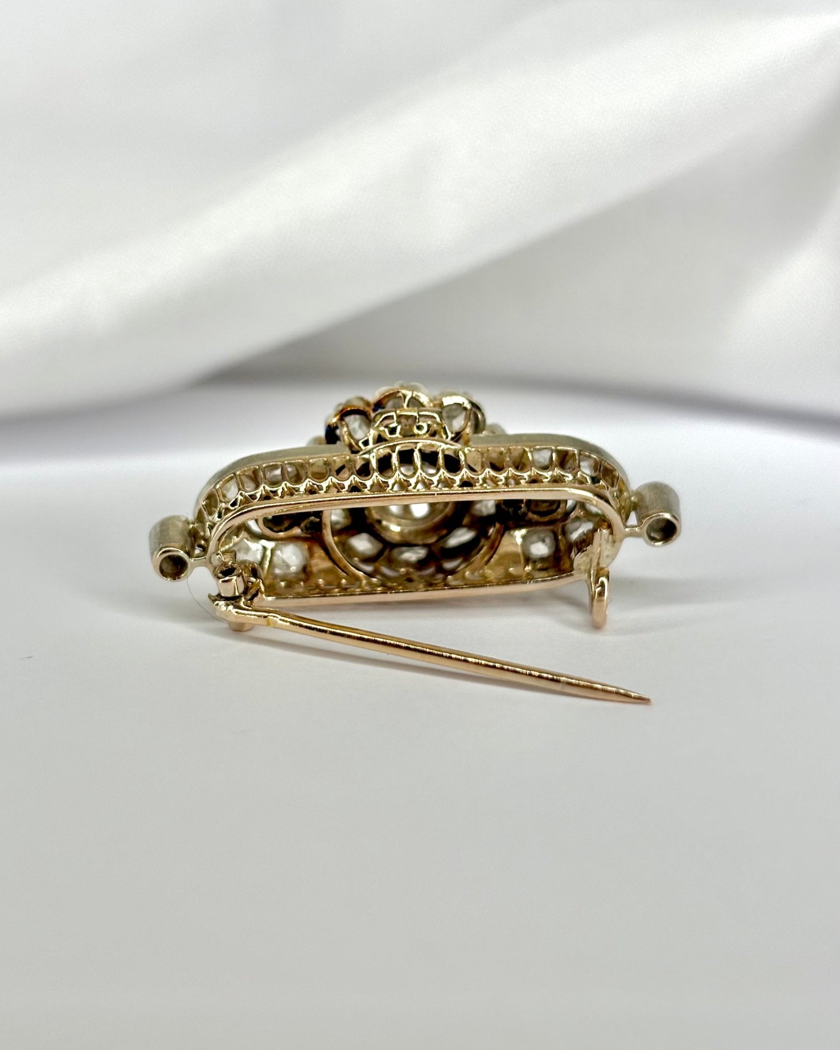 Broche XIXe Siècle 25 Diamants "Anabelle" - Elliade Paris