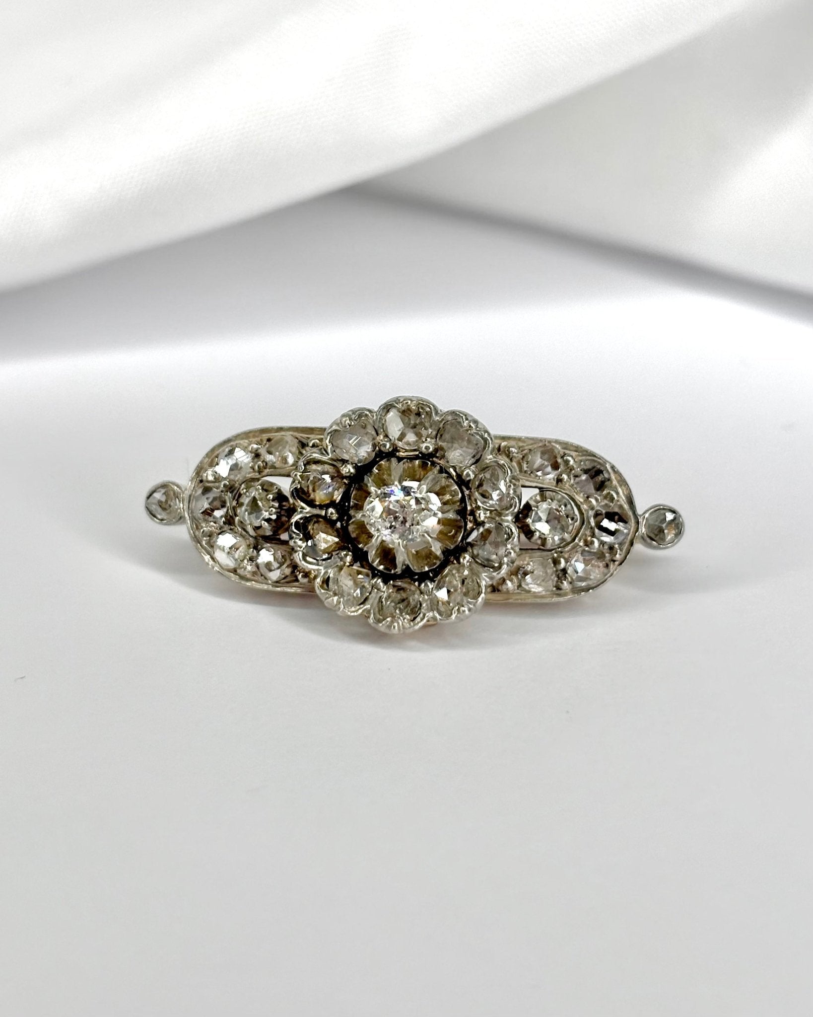 Broche XIXe Siècle 25 Diamants "Anabelle" - Elliade Paris