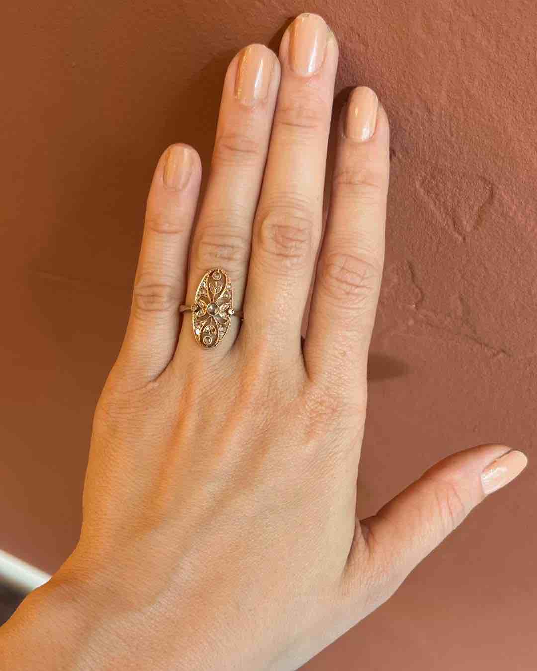 Bague vintage Art-déco Diamants "Carmen"