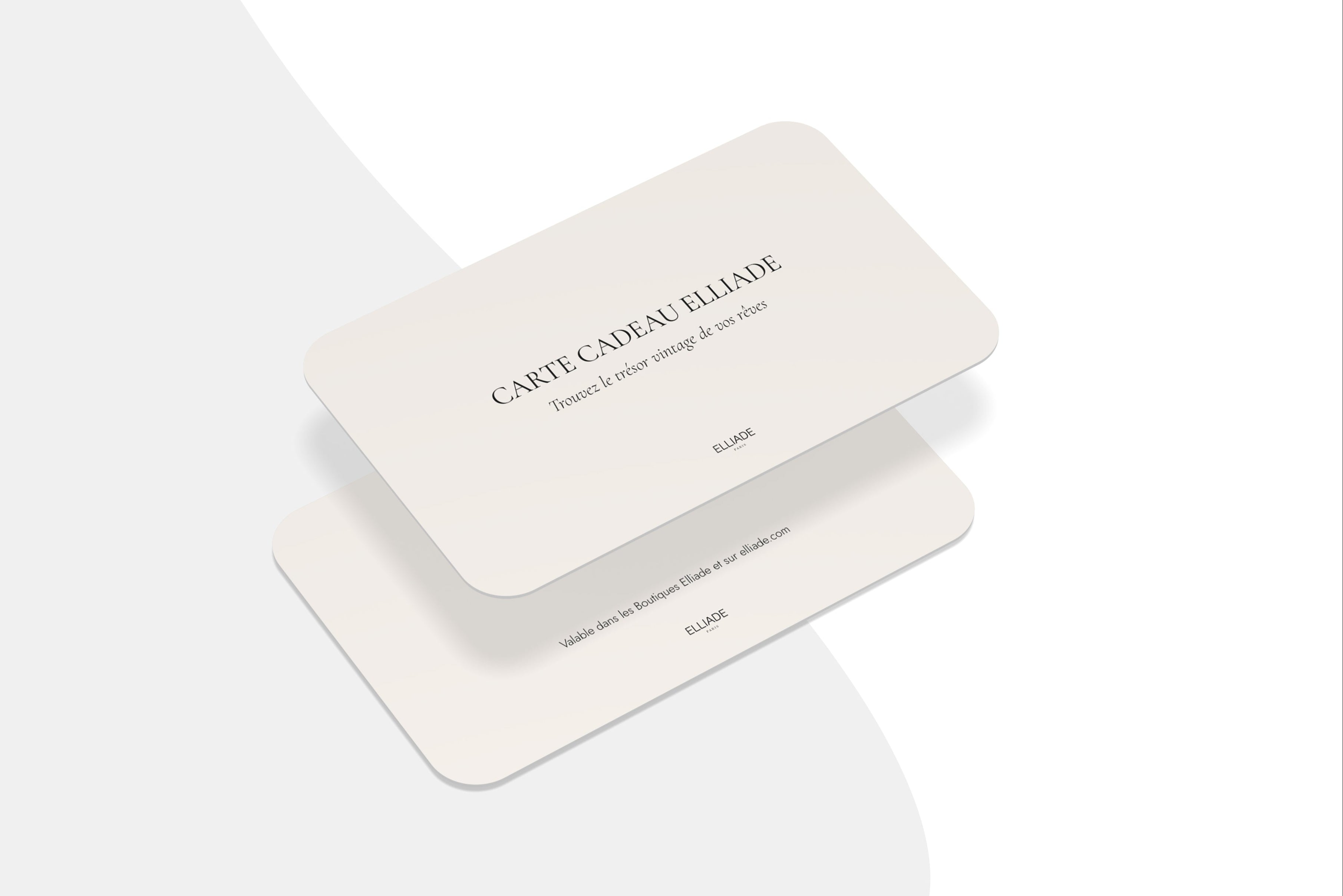 Carte cadeau Elliade à utiliser dans les boutiques Elliade ou sur le e-shop.