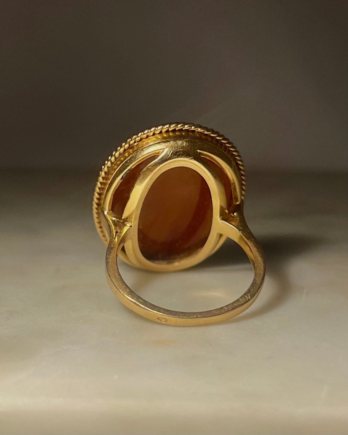 Vintage Carnelian Intaglio Ring "Carthage"
