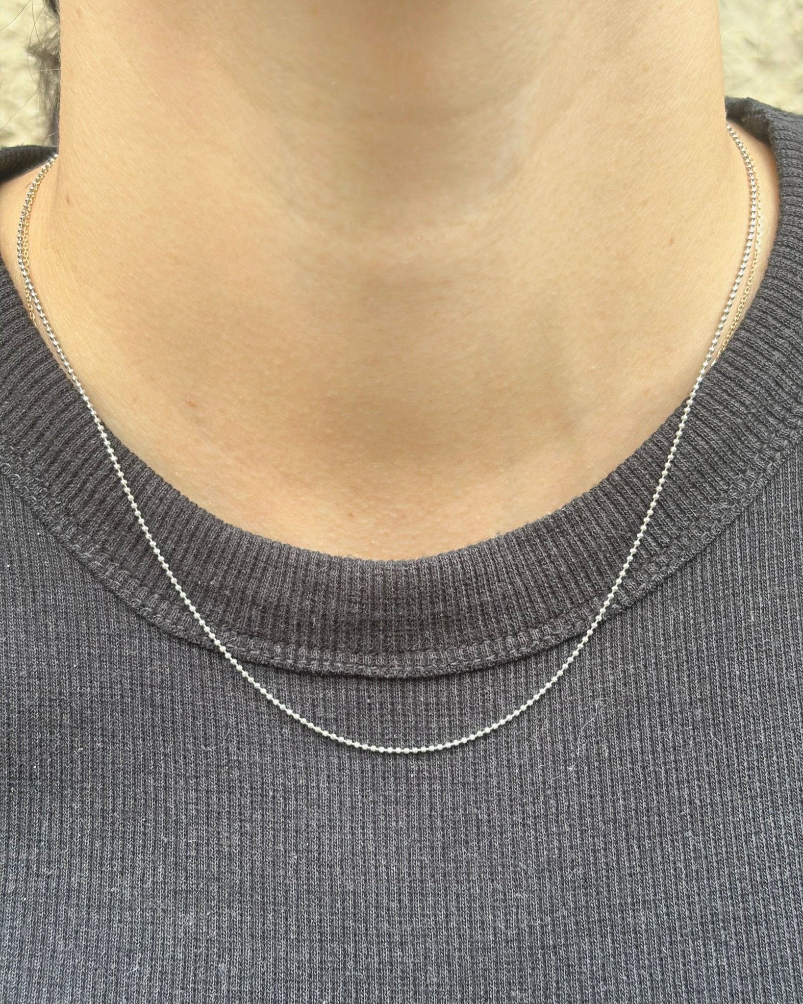 Chaîne Platine 40cm "Fleur" - Elliade Paris
