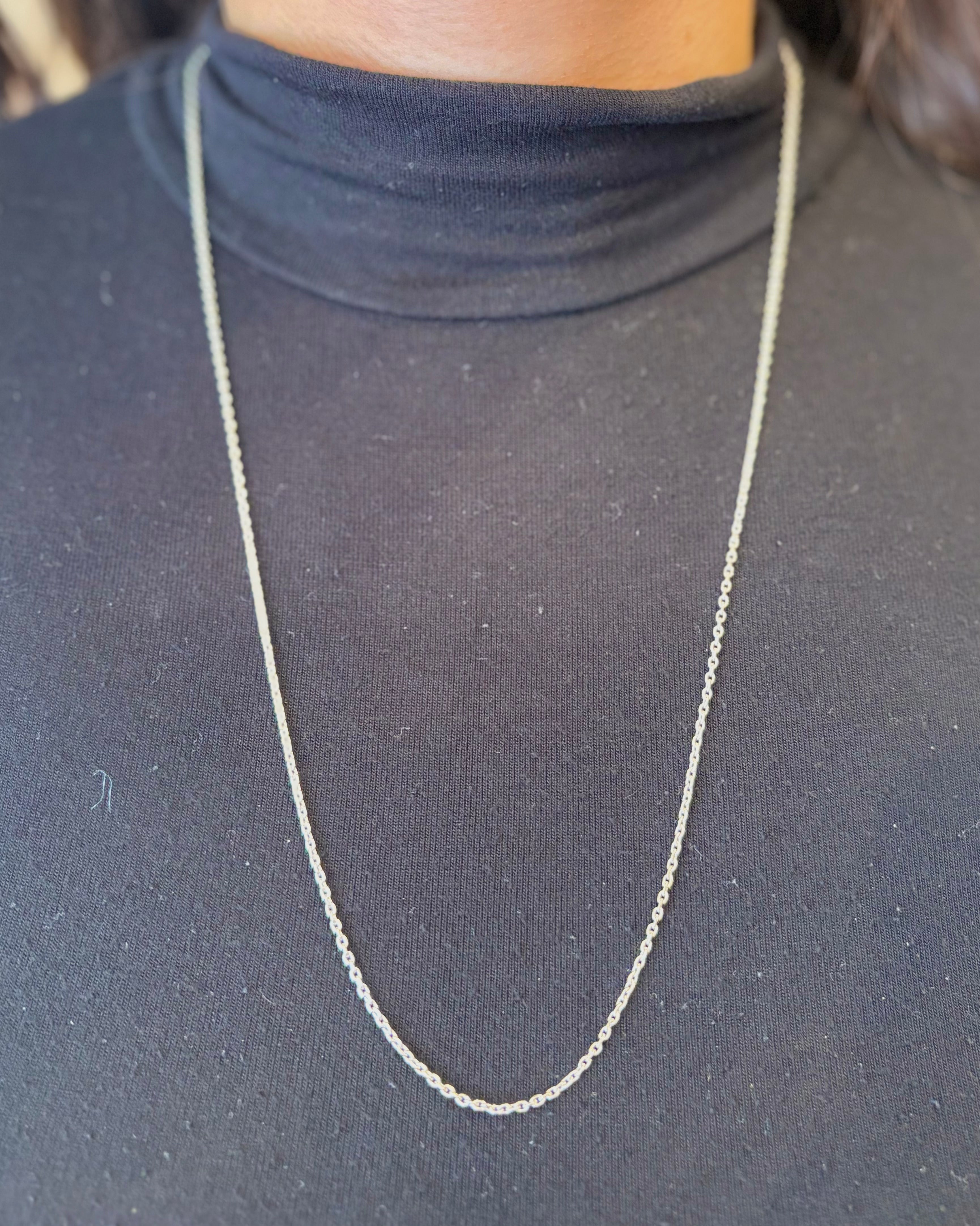 Chaîne Or Gris 18 carats 6.40g "Zoelia"