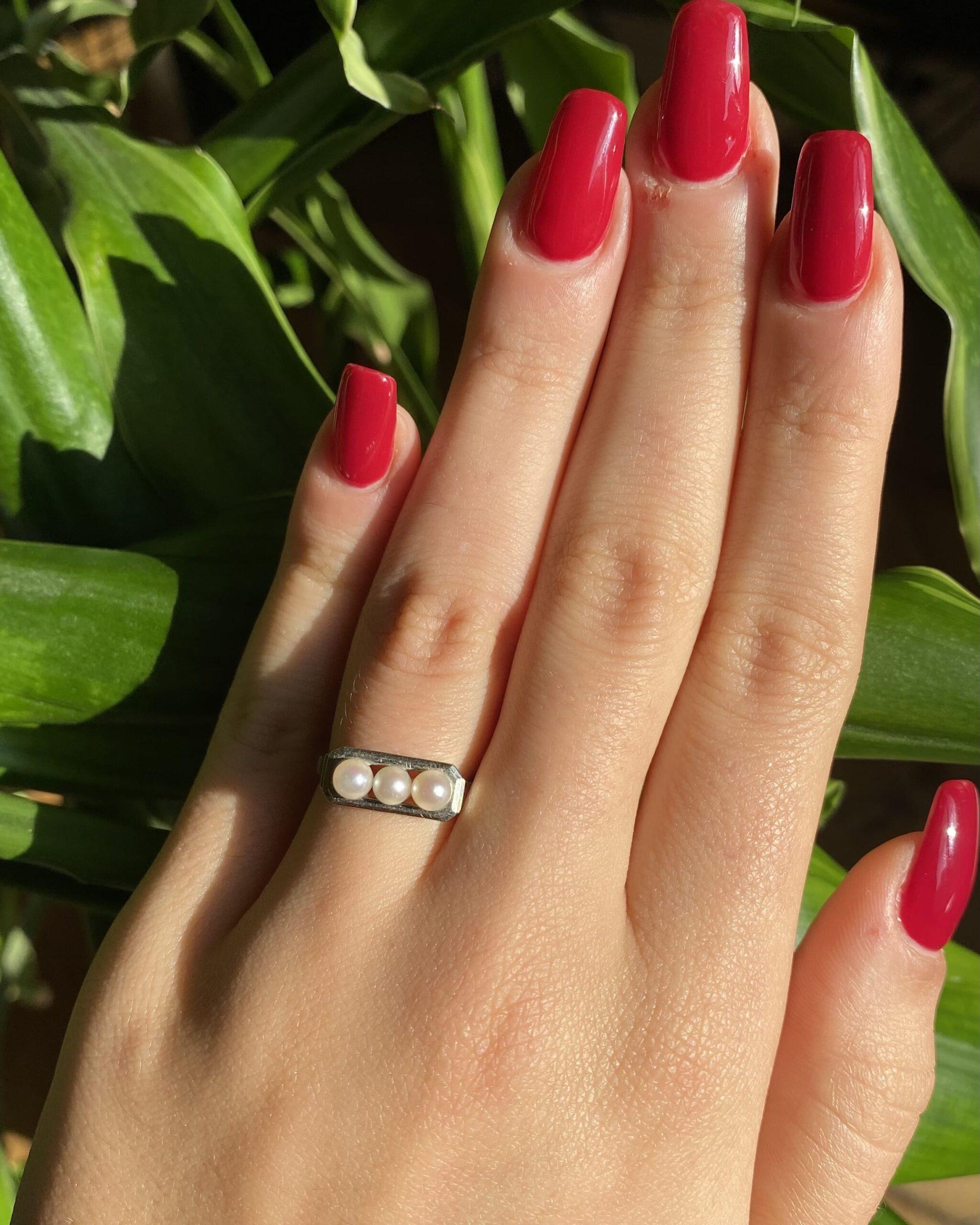Anillo de sello de perla "Neyla"