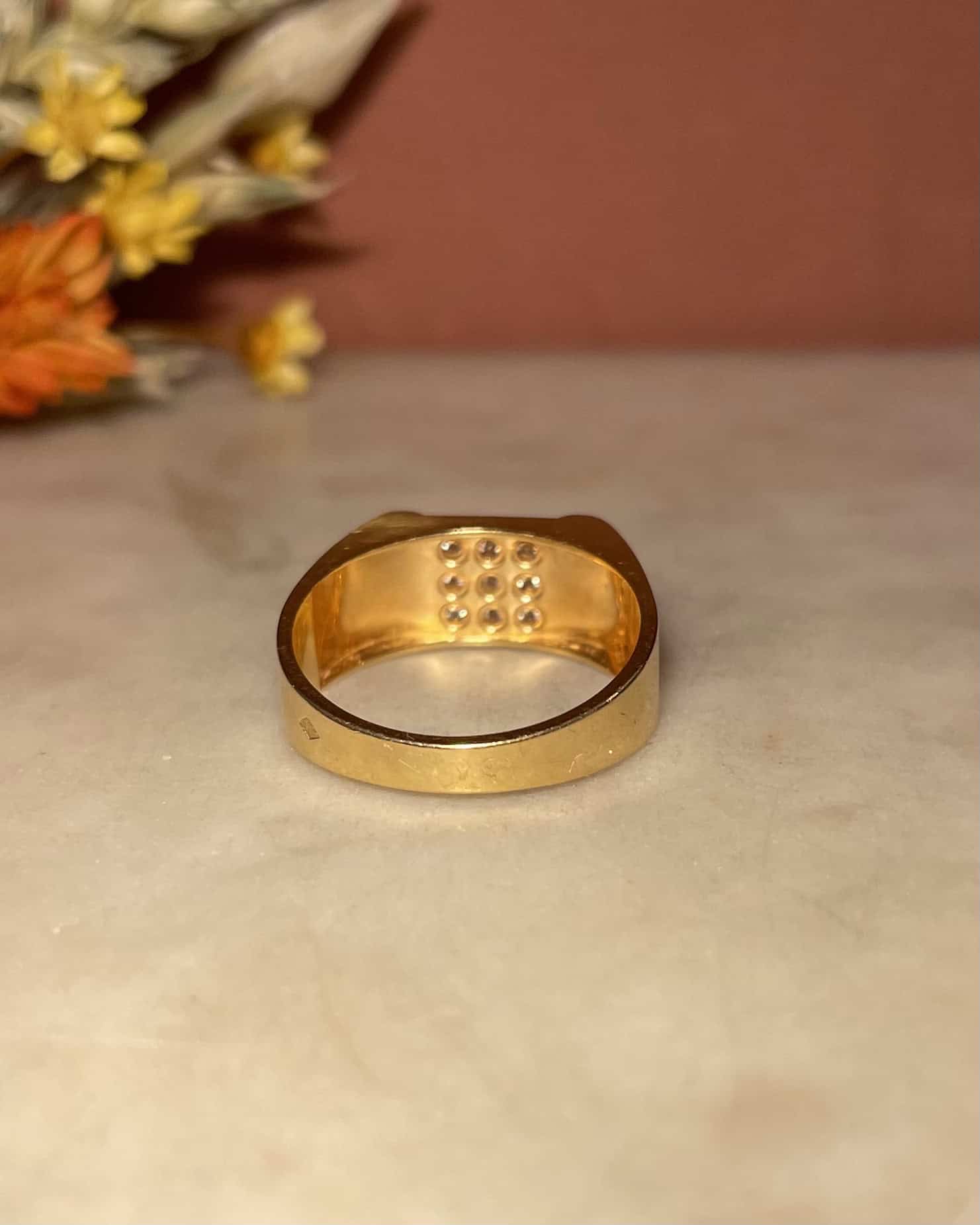 Chevalière Diamants vintage "Parker" - Elliade Paris