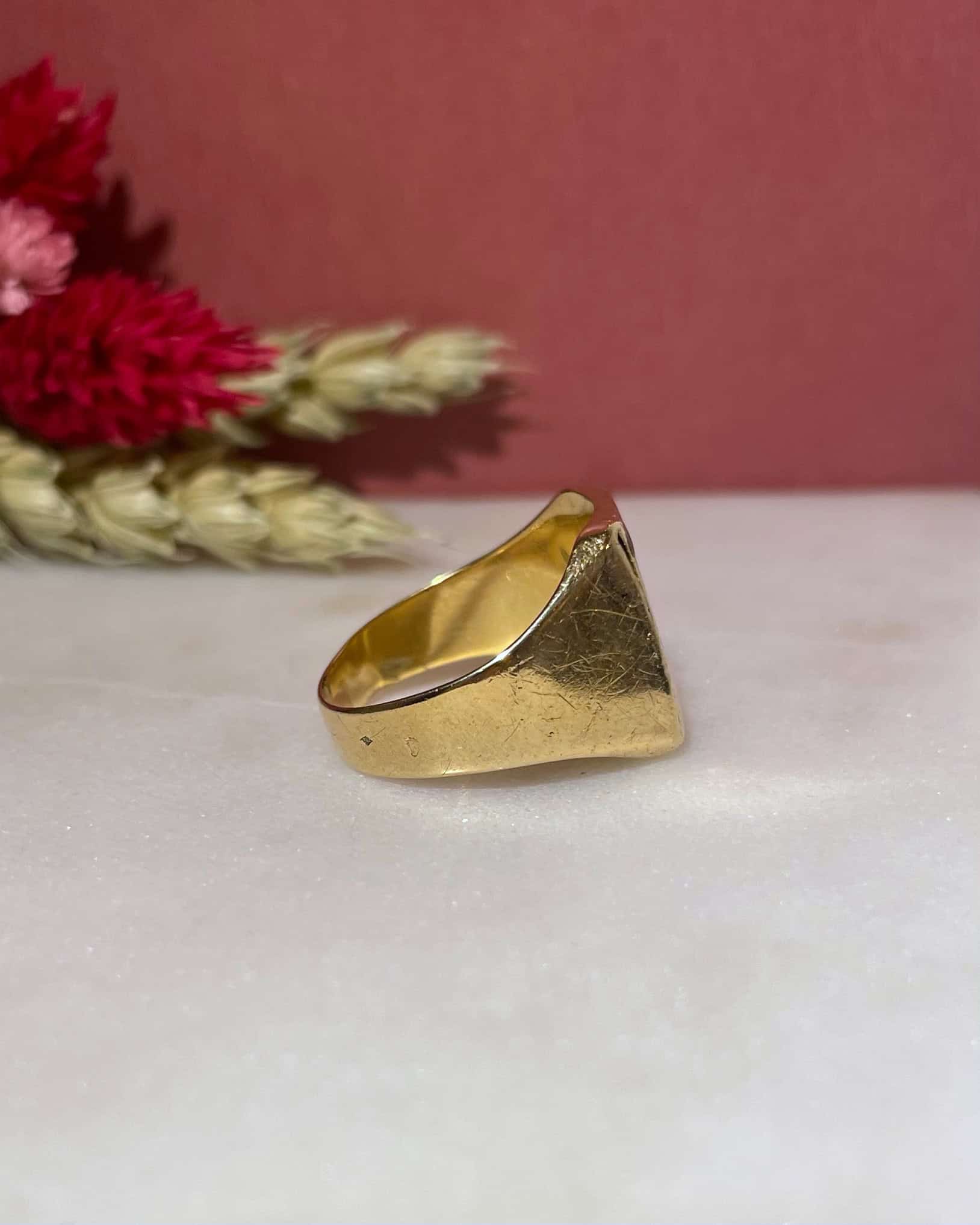 Chevalière Vintage Or 18 carats "Shawna"