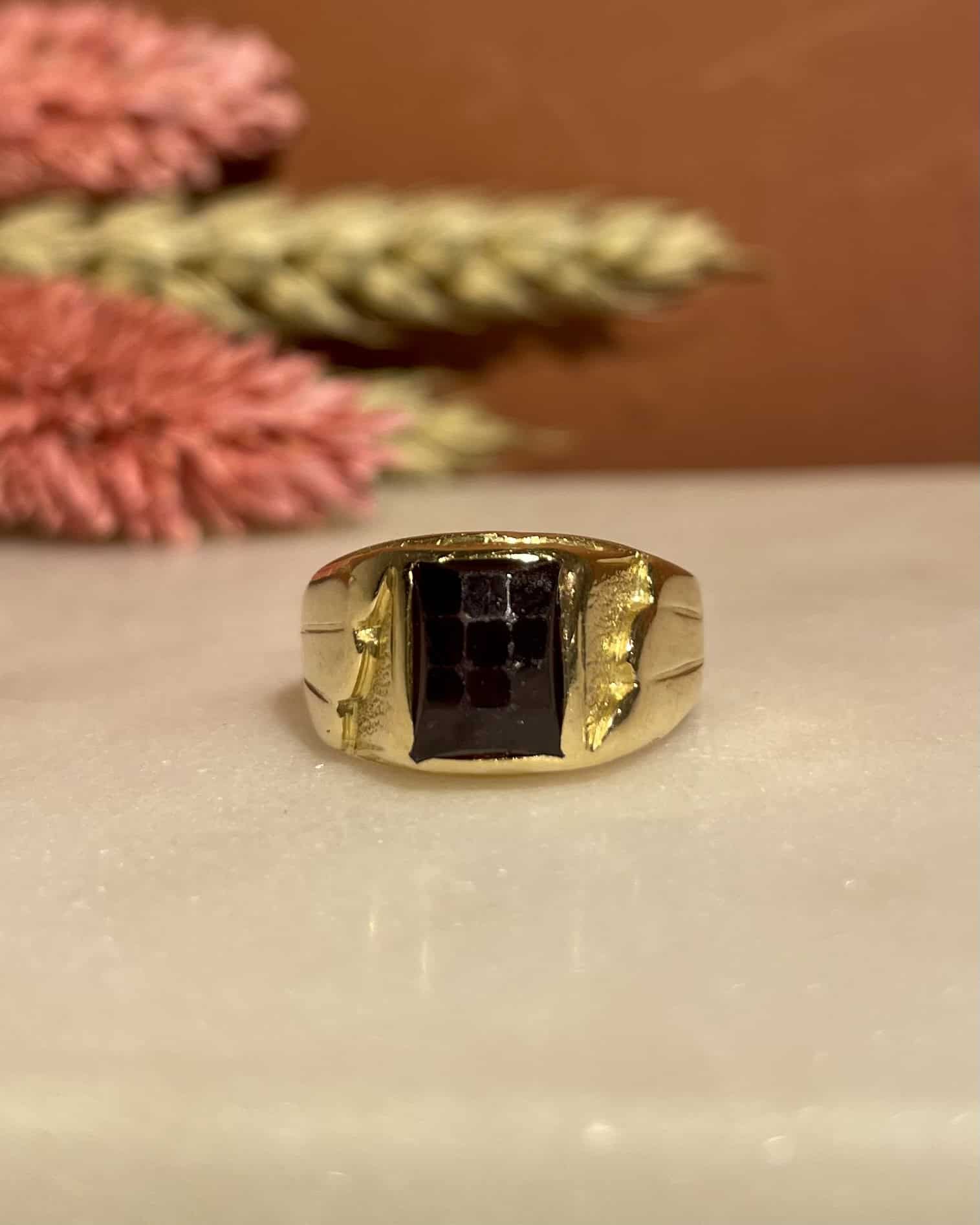 Chevalière Grenat 0.70 carat "Méloé" - Elliade Paris