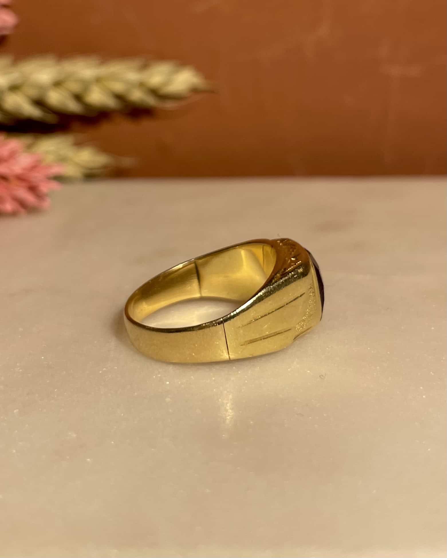 Chevalière Grenat 0.70 carat "Méloé" - Elliade Paris