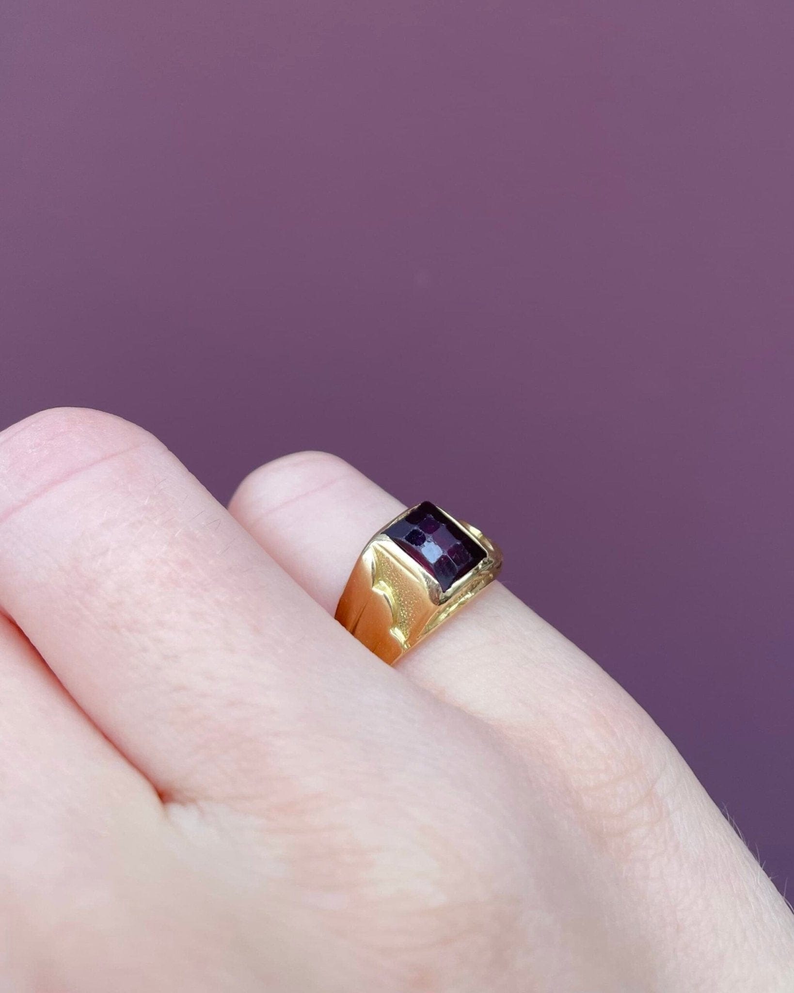 Chevalière Grenat 0.70 carat "Méloé" - Elliade Paris