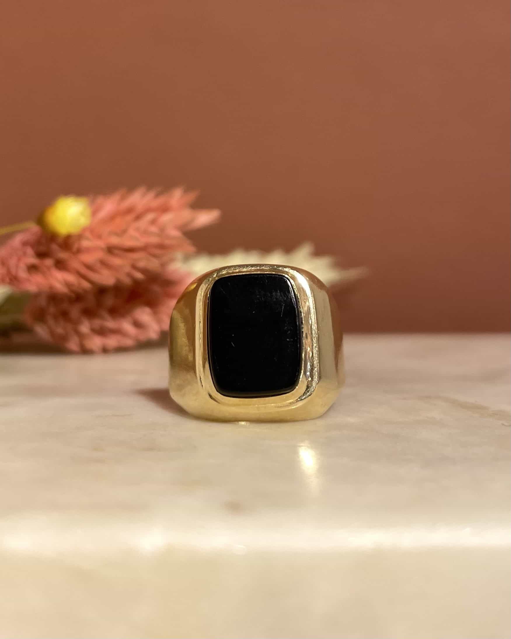 Bague Chevalière Onyx "Yael"